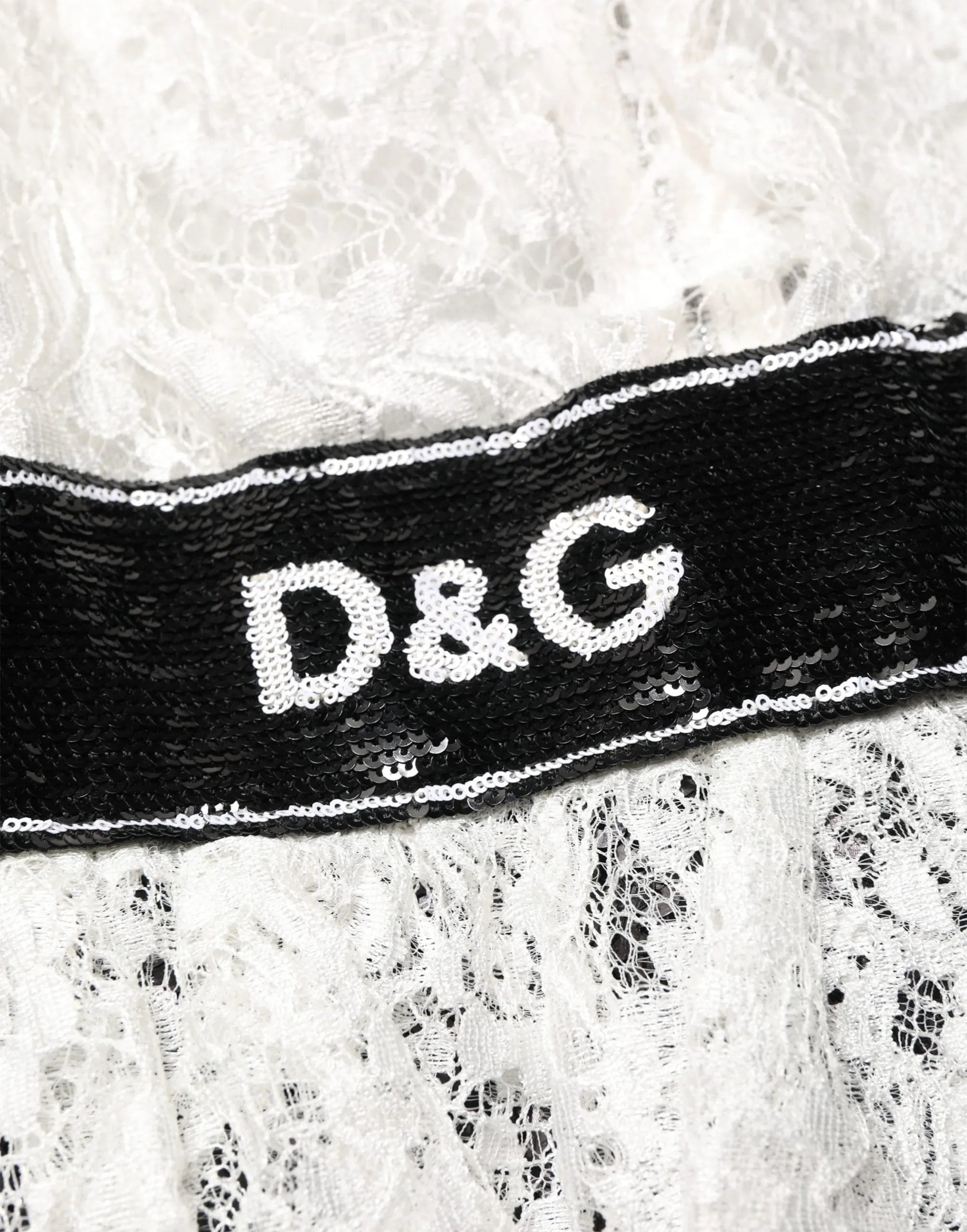 Dolce & Gabbana レースとスパンコール装飾のミディドレス | Sendegaro JP