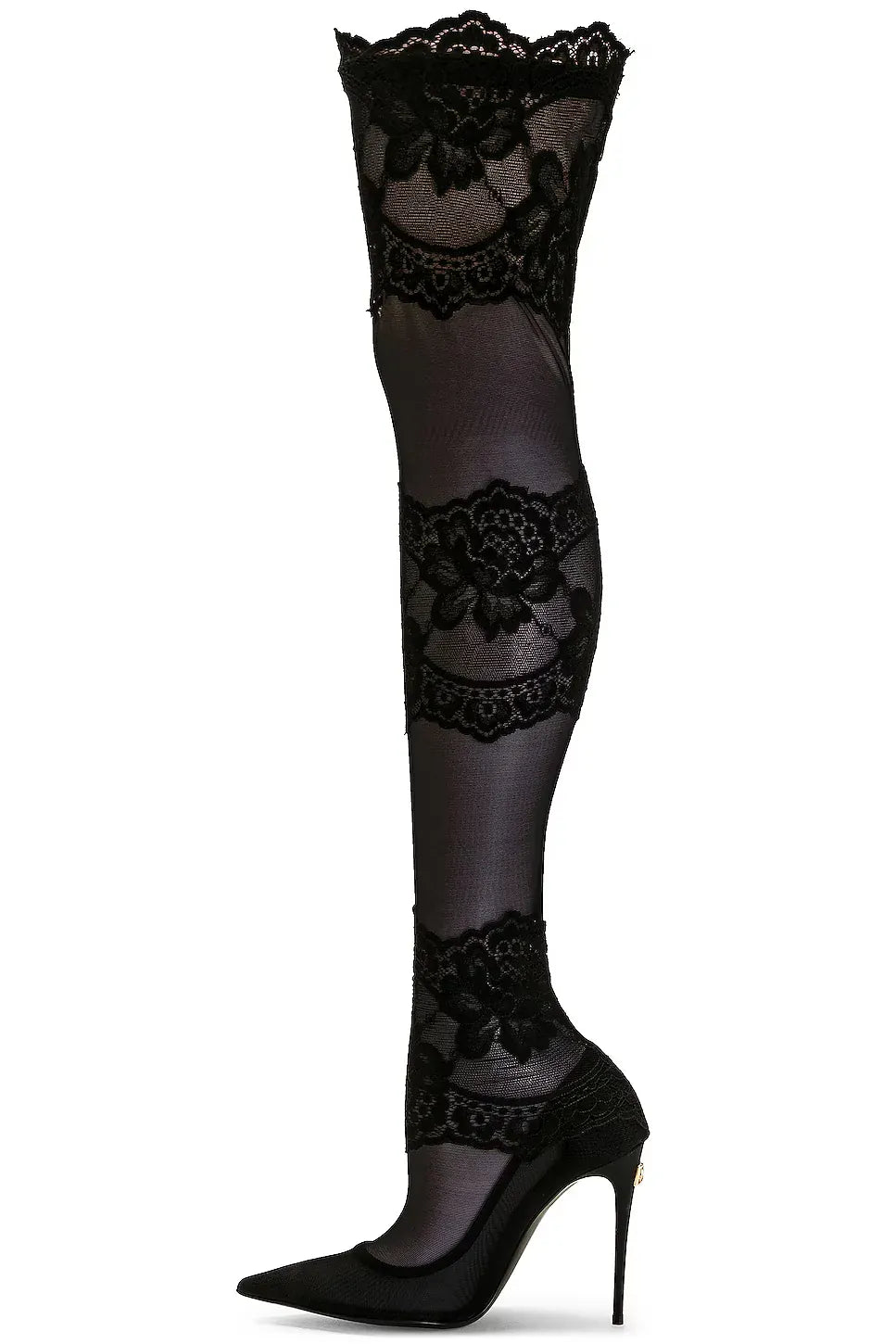 Dolce & Gabbana Dolce & Gabbana Lace Sheer Over-The-Knee Boots