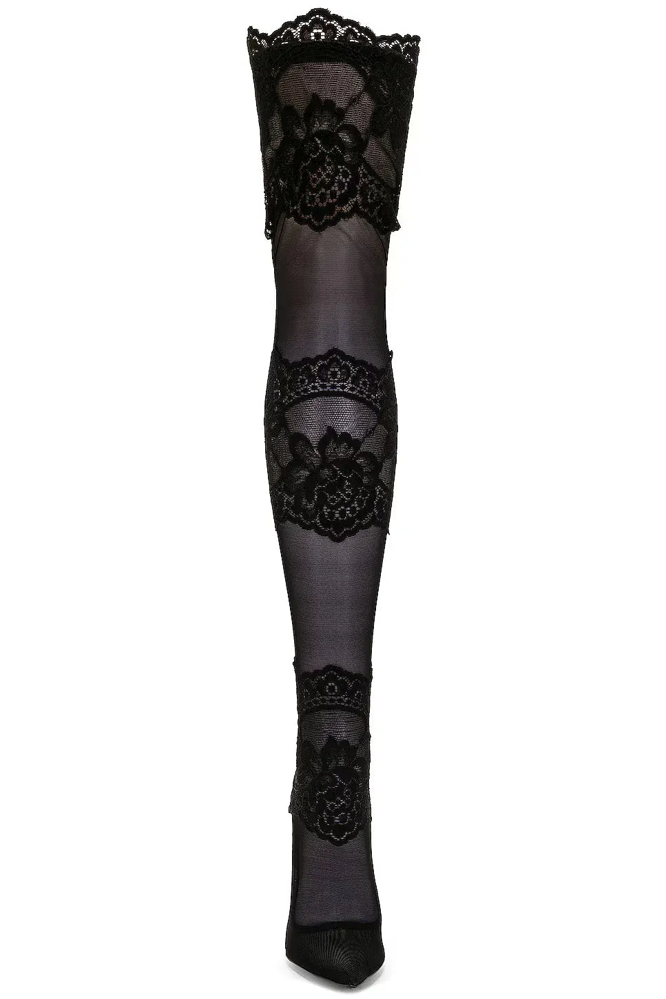 Dolce & Gabbana Dolce & Gabbana Lace Sheer Over-The-Knee Boots
