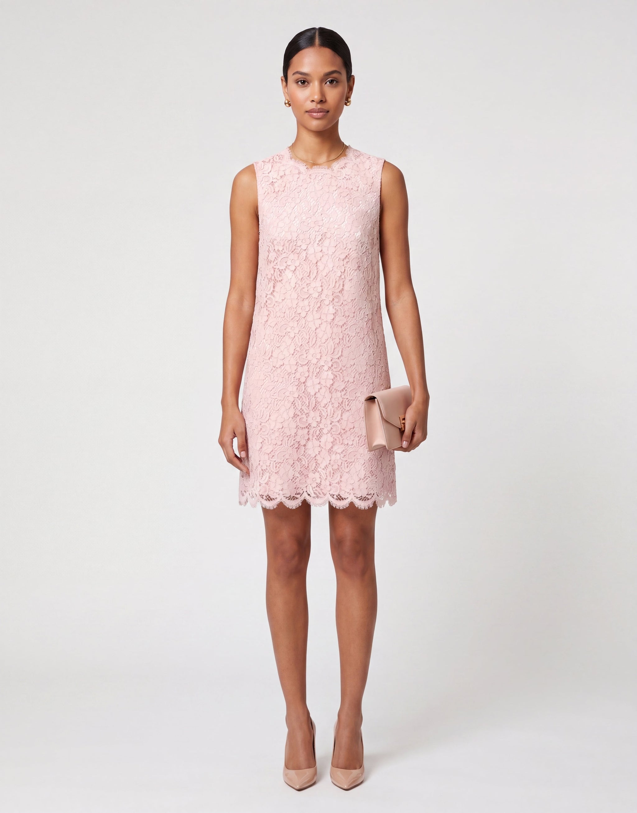 dolce gabbana pink lace dress Dolce&Gabbana, DG lace minidress, Women, Pink, L, Dresses, Cotton blend