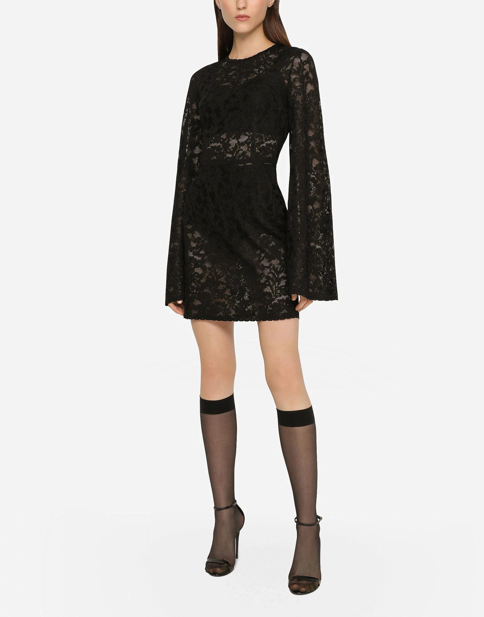 Dolce & Gabbana Lace-Stitch Mini Dress