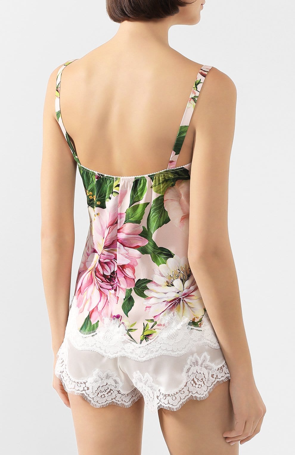 Dolce & Gabbana Lace Trim Floral Camisole