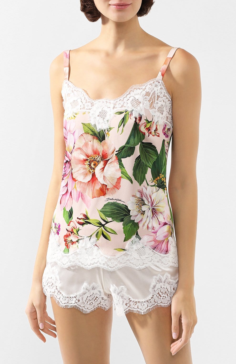 Lace Trim Floral Camisole