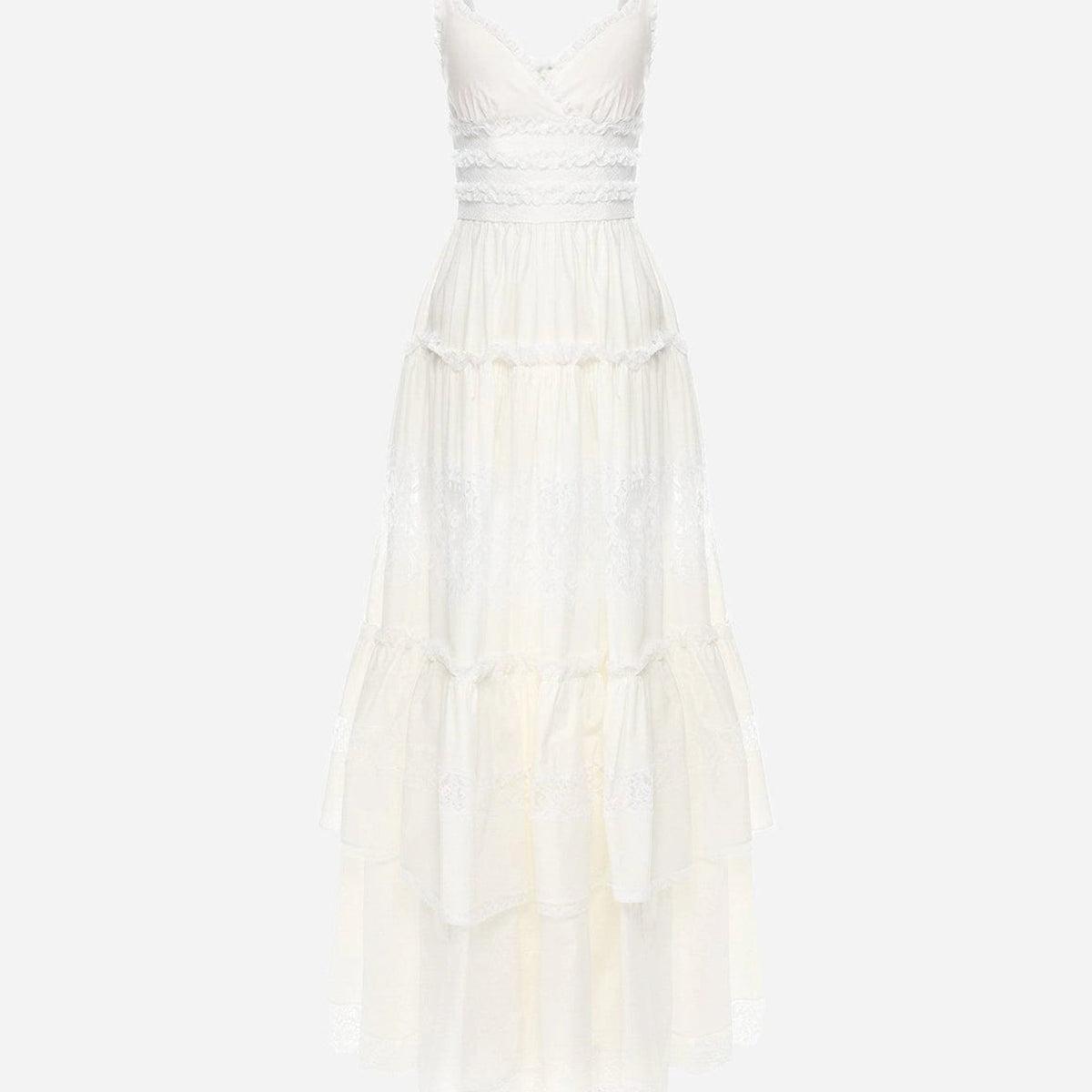dolcegabbana broderie anglaise cotton poplin maxi dress Dolce & Gabbana Broderie Anglaise Maxi Skirt - White