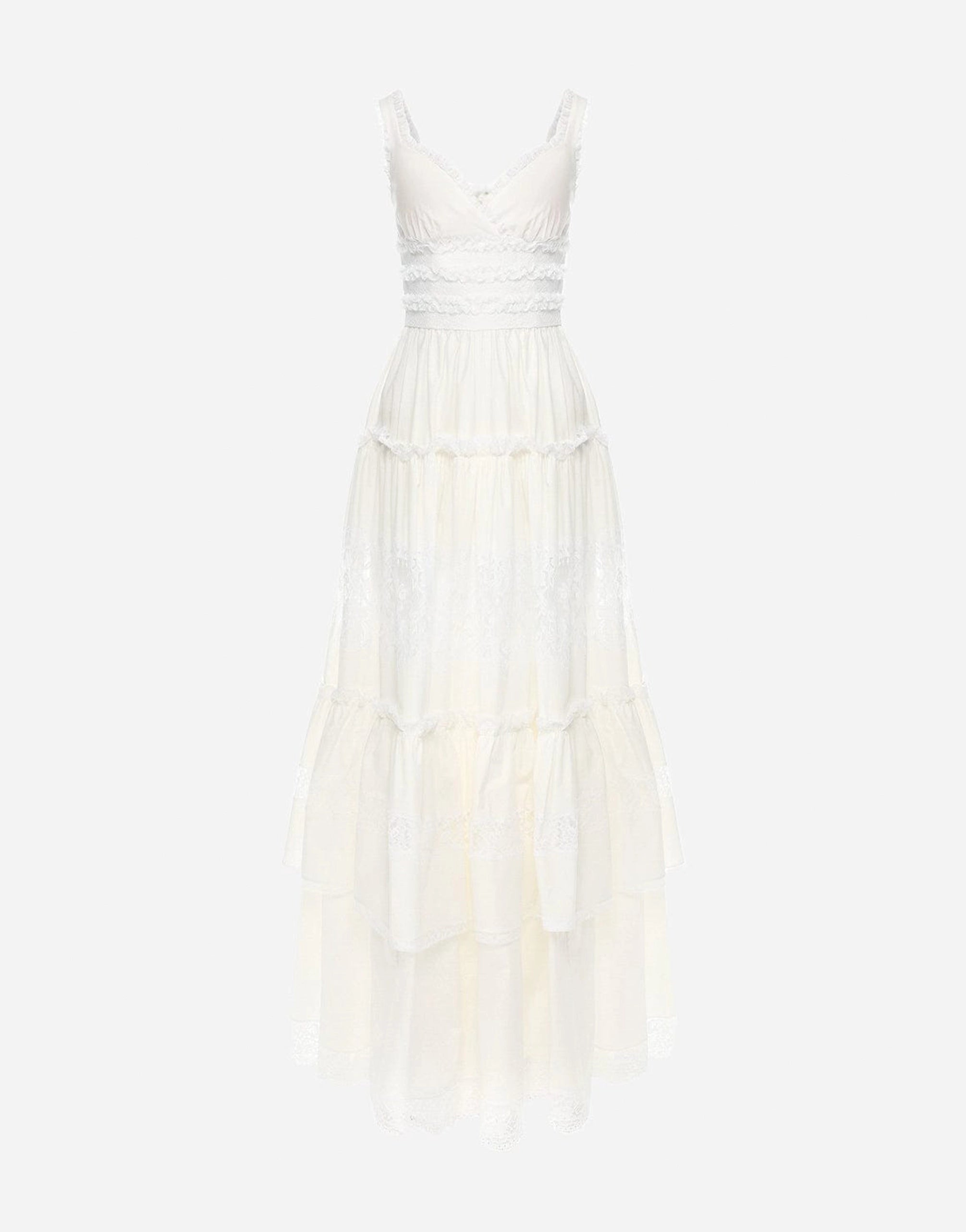 Dolce & Gabbana Lace Trim Maxi Dress