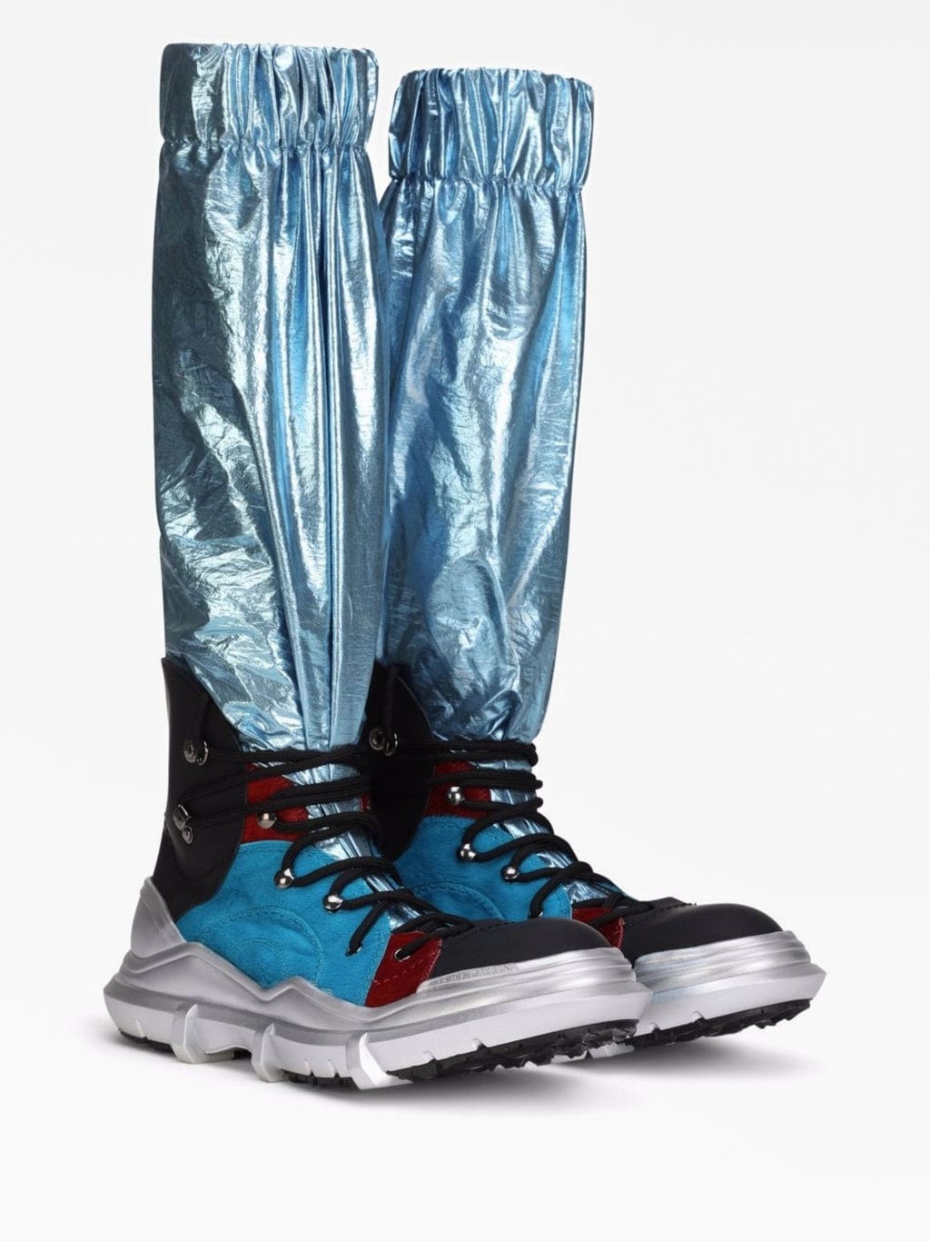 Dolce & Gabbana Lace-Up Over-The-Knee Sock Boots | Sendegaro