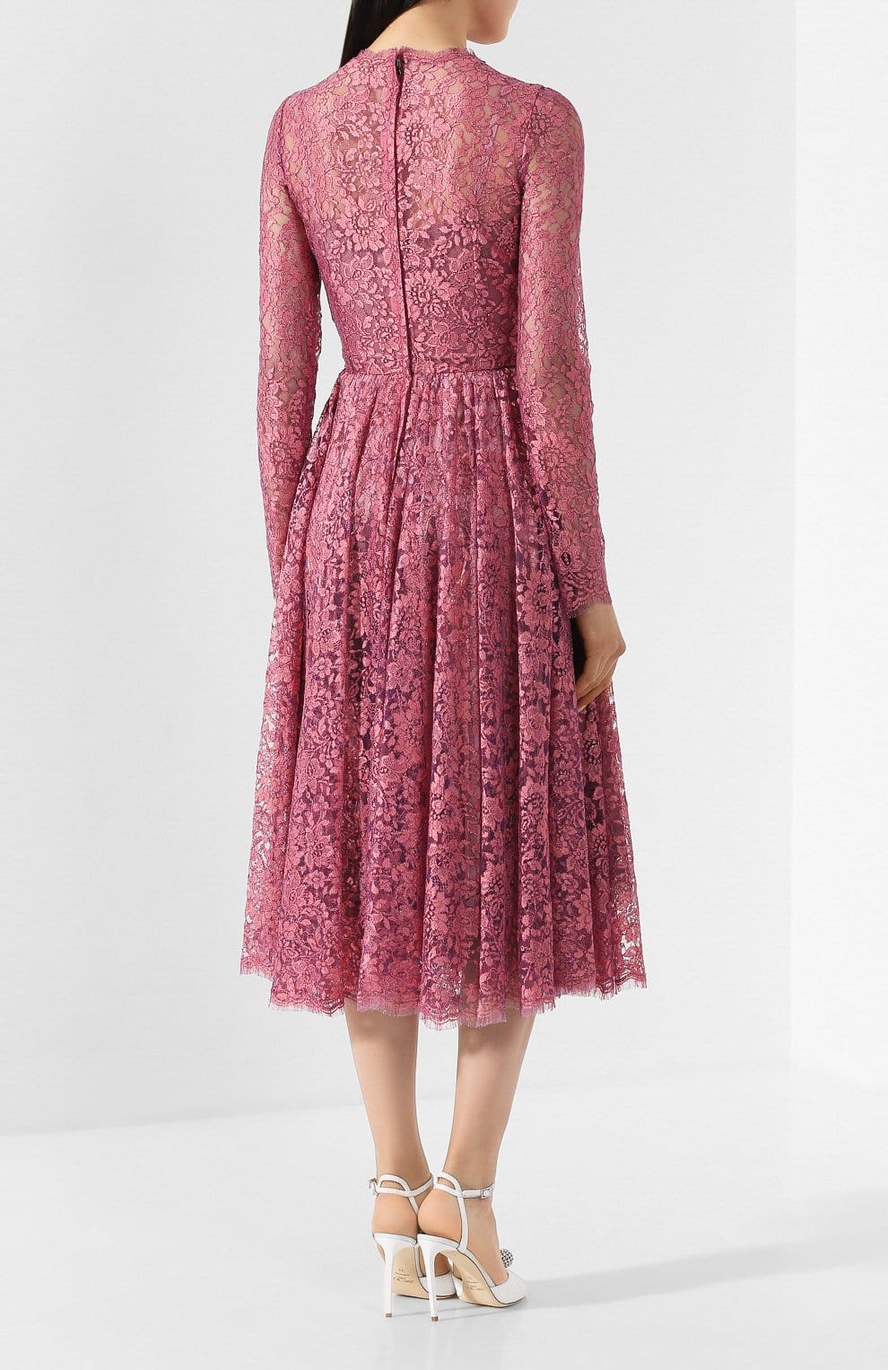 Dolce & Gabbana ラメシャンティイレースドレス | Sendegaro US