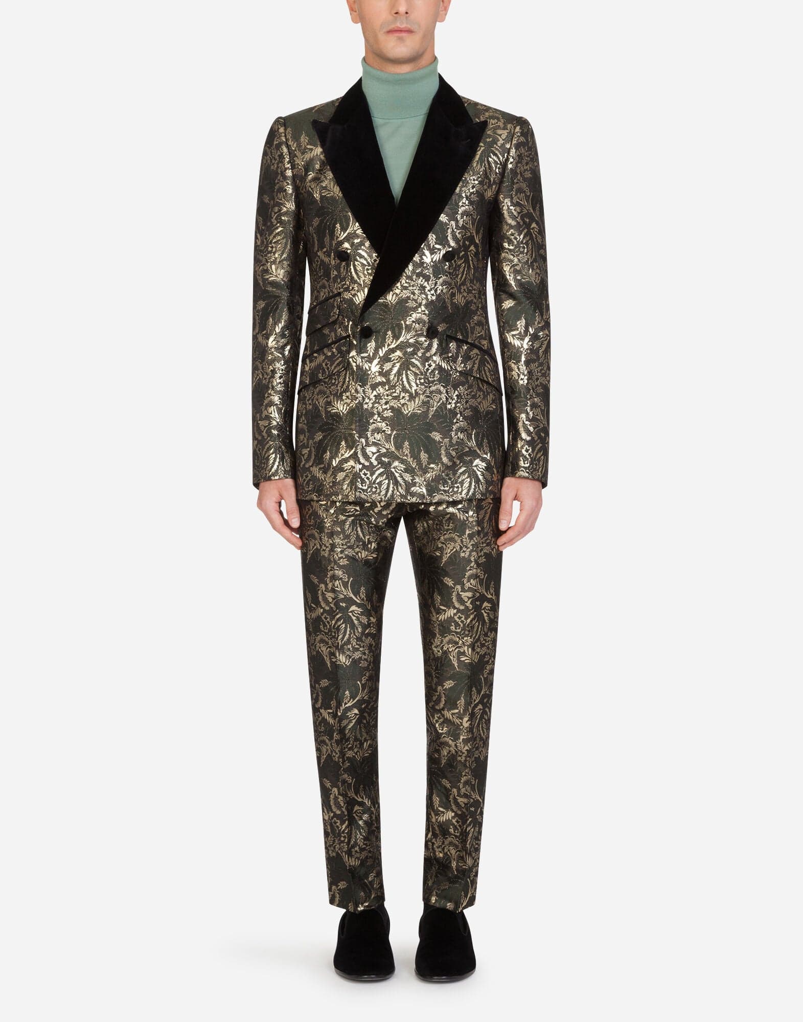 Dolce & Gabbana Lamé Jacquard Double-Breasted Tuxedo Suit
