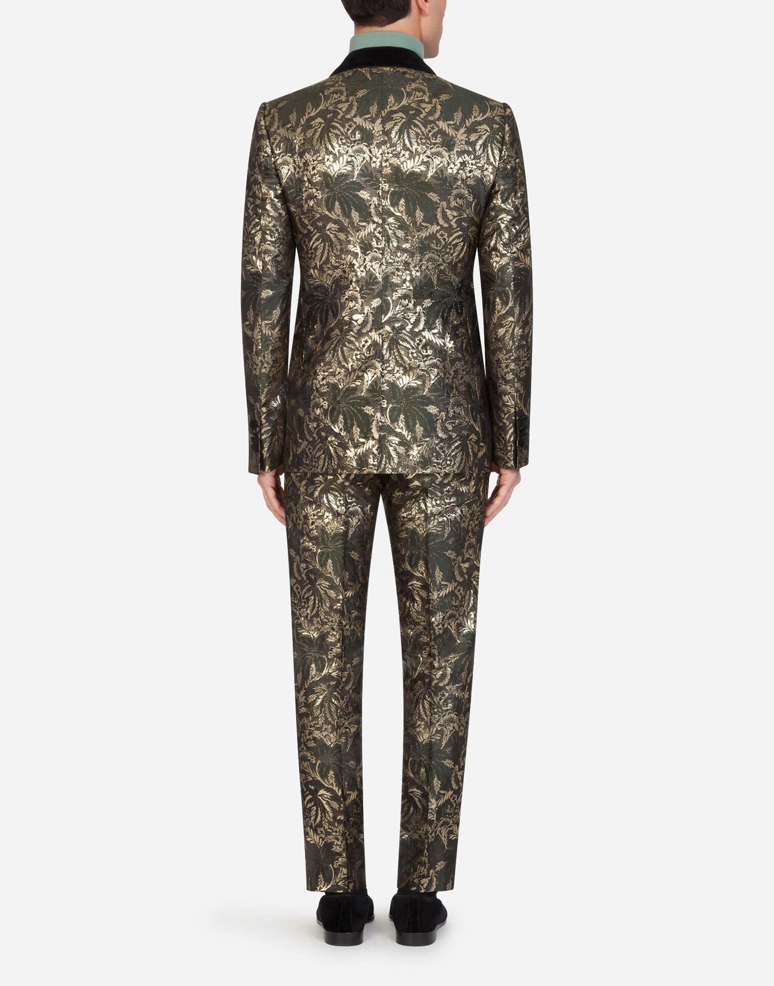 Dolce & Gabbana Lamé Jacquard Double-Breasted Tuxedo Suit