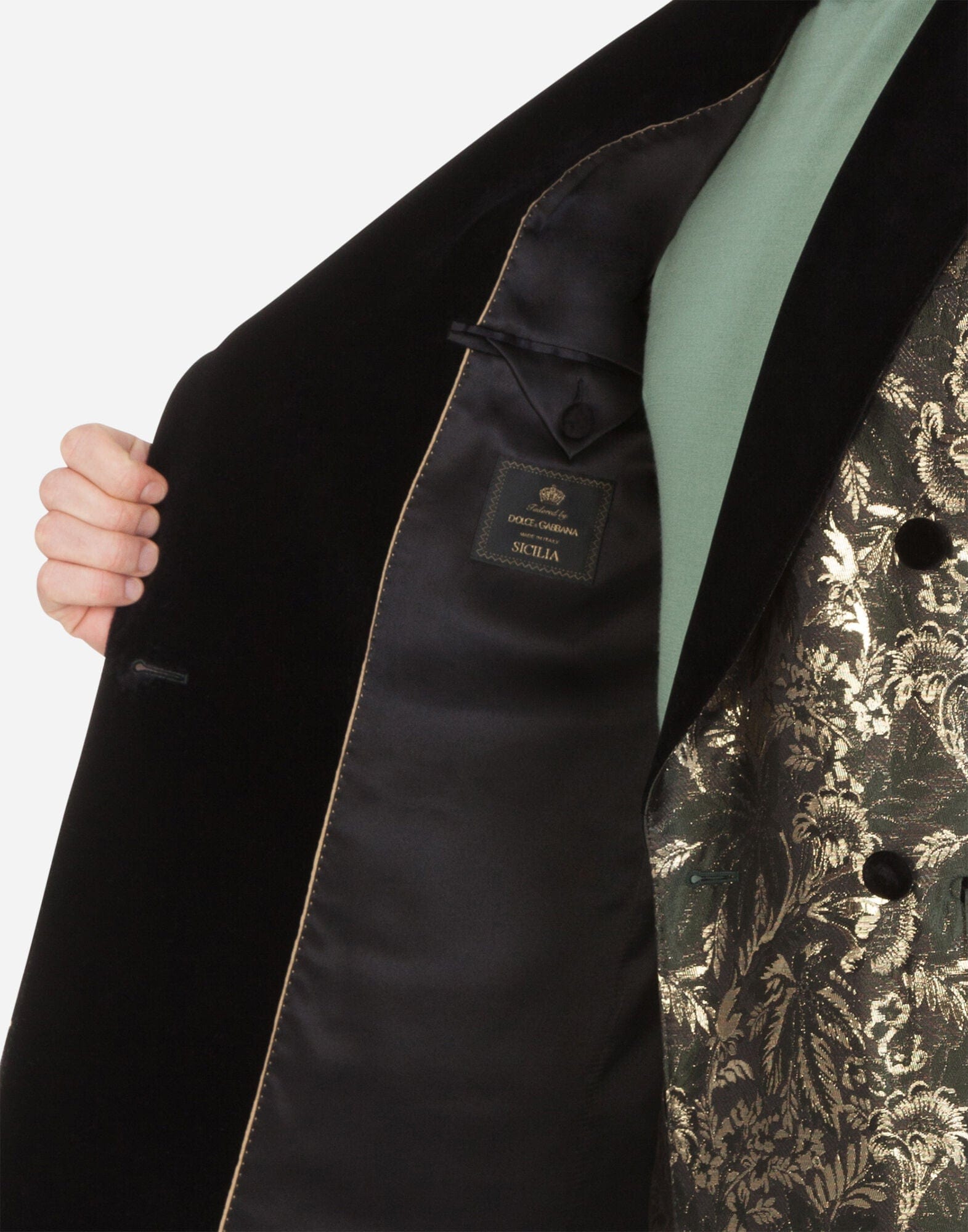 Dolce & Gabbana Lamé Jacquard Double-Breasted Tuxedo Suit