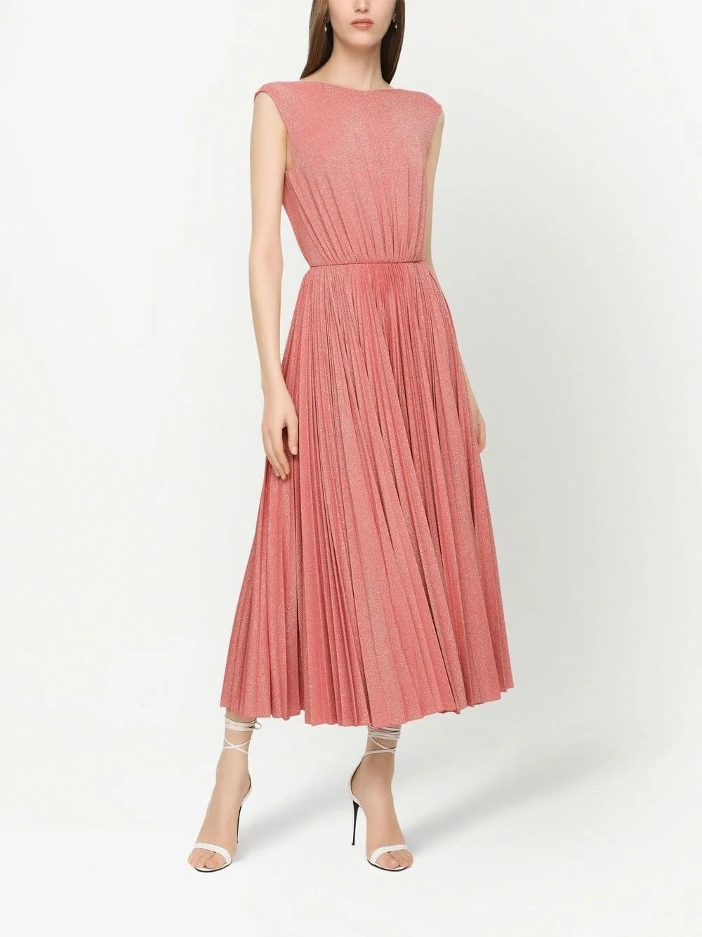 Dolce & Gabbana Lamé Jersey Calf-Length Dress