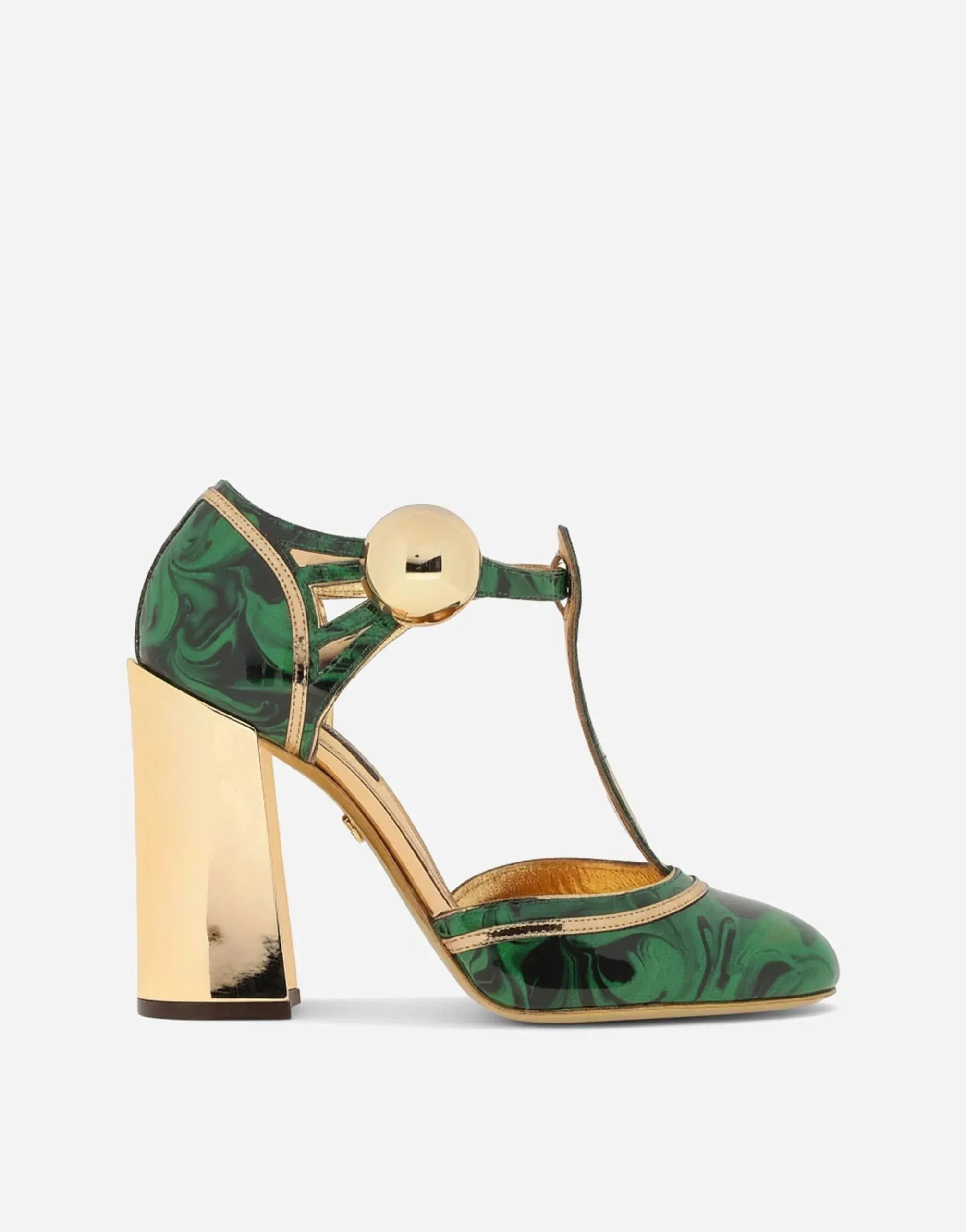 Dolce & Gabbana Laminated-Effect Leather Courts
