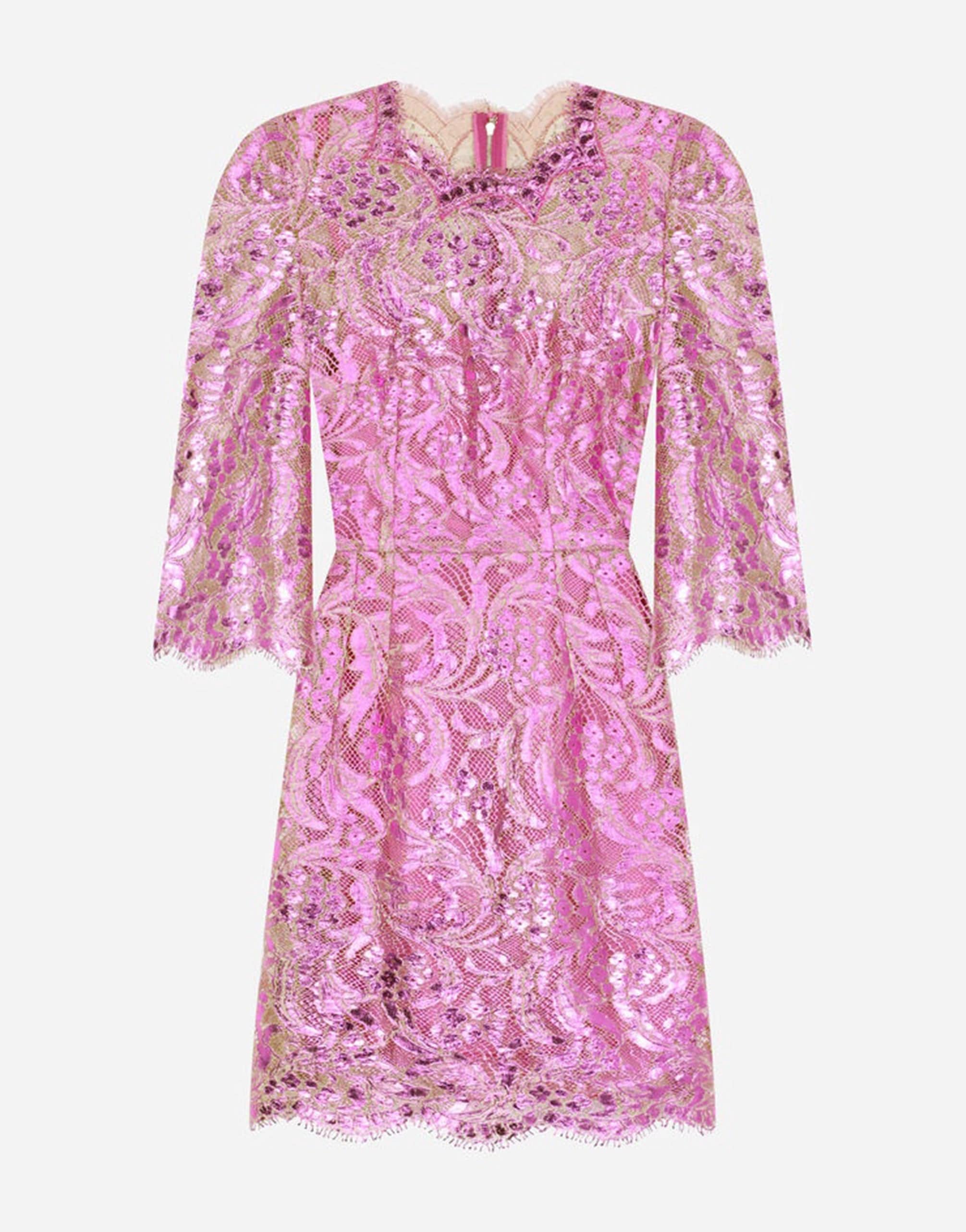 Dolce & Gabbana Laminated-Lace Mini Dress | Sendegaro SE Dolce & Gabbana Laminated-Lace Mini Dress | Sendegaro SE