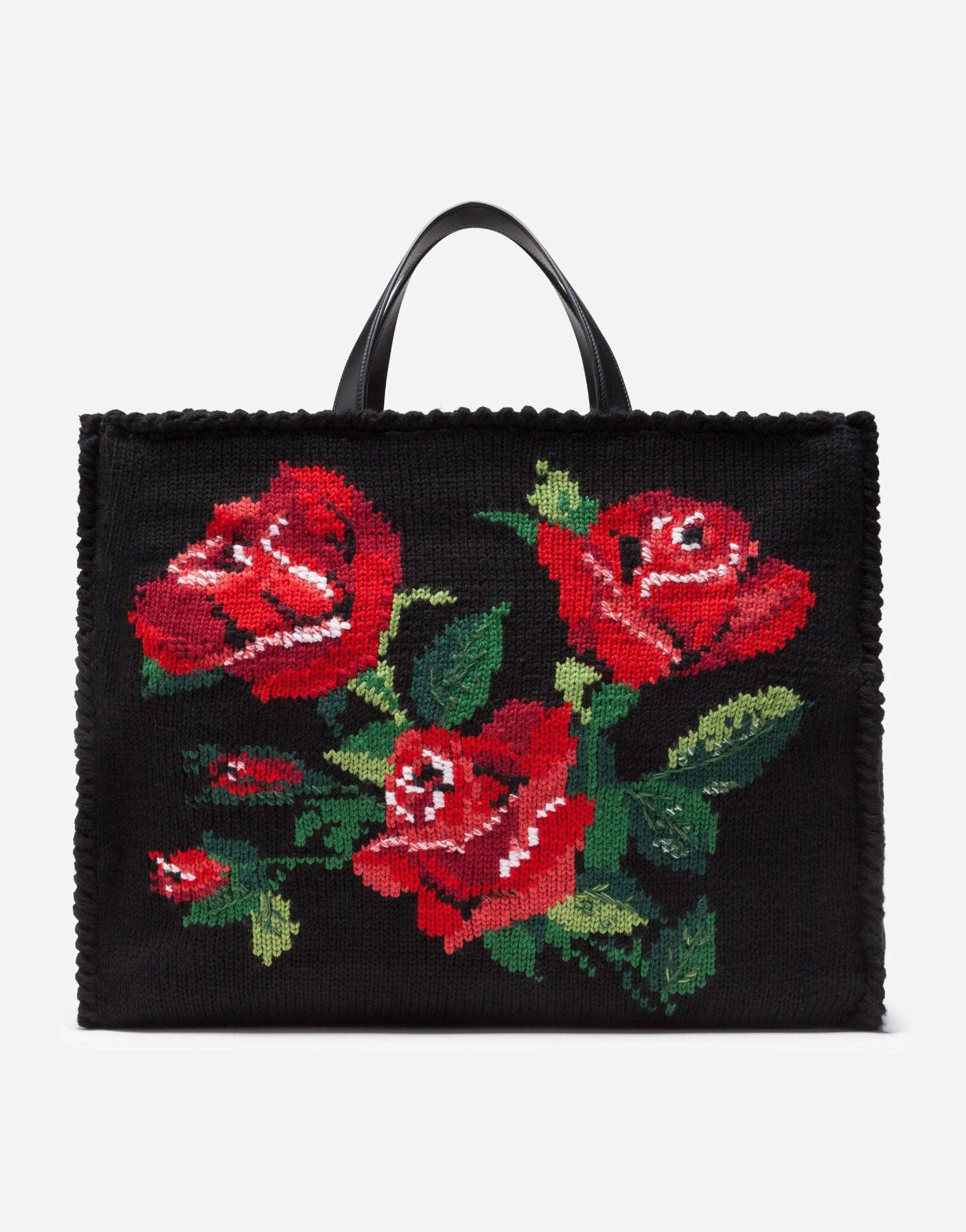 Dolce & Gabbana Large Beatrice Tote With Embroidered Roses
