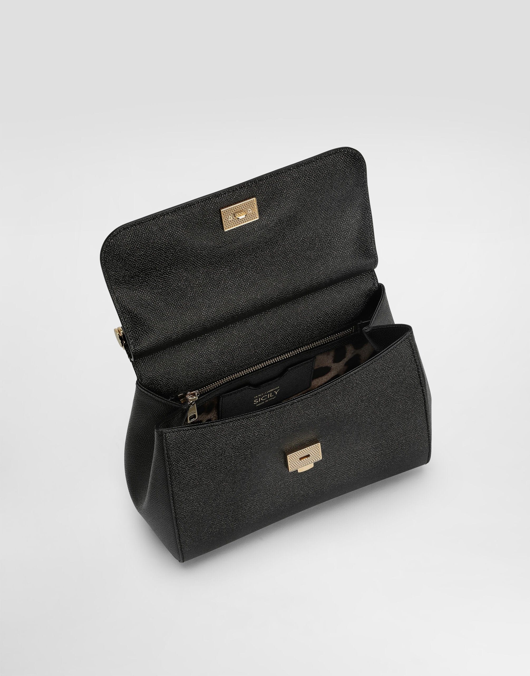 Dolce & Gabbana Large Sicily Leather Handbag