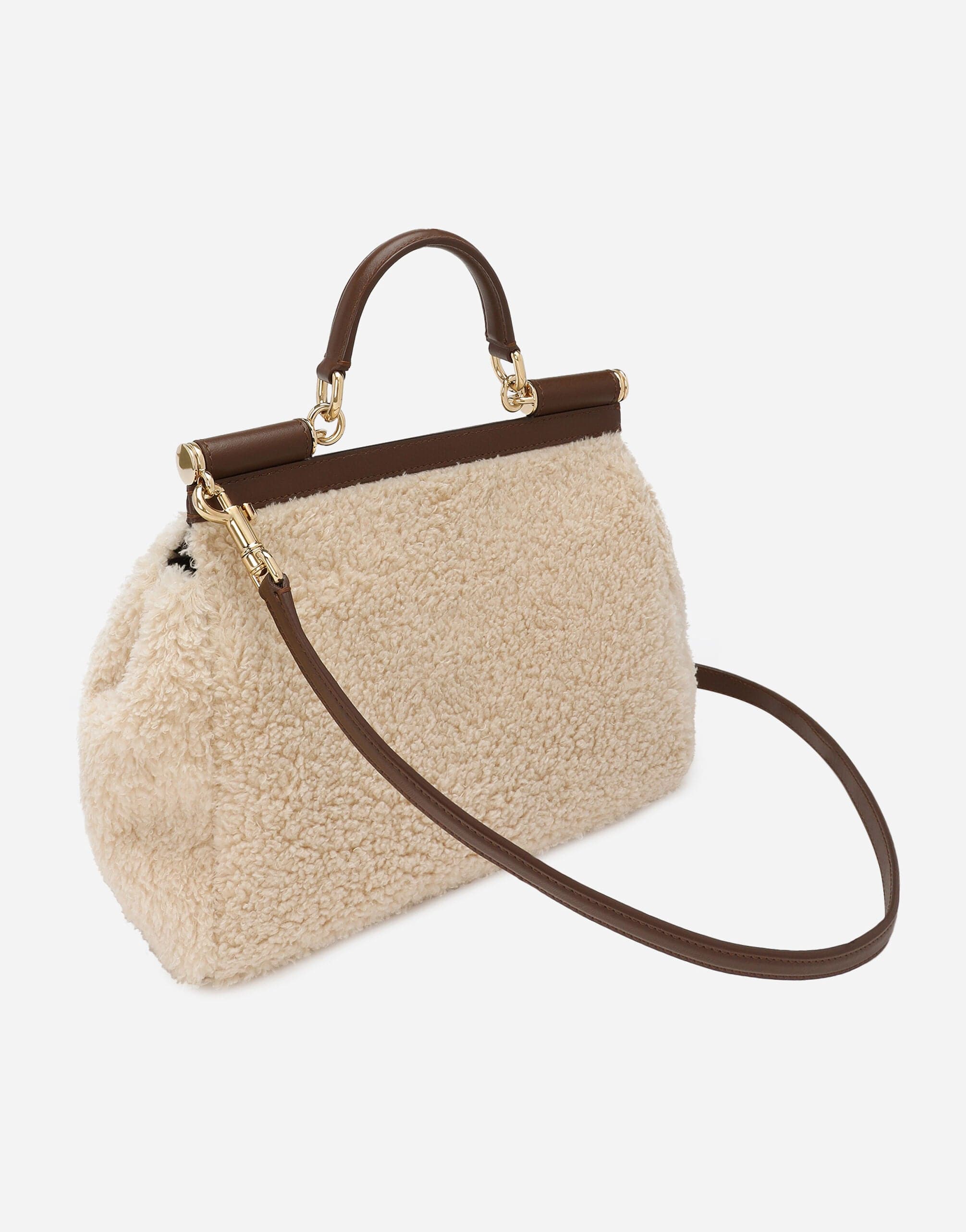 Dolce & Gabbana Large Sicily Shearling Tote