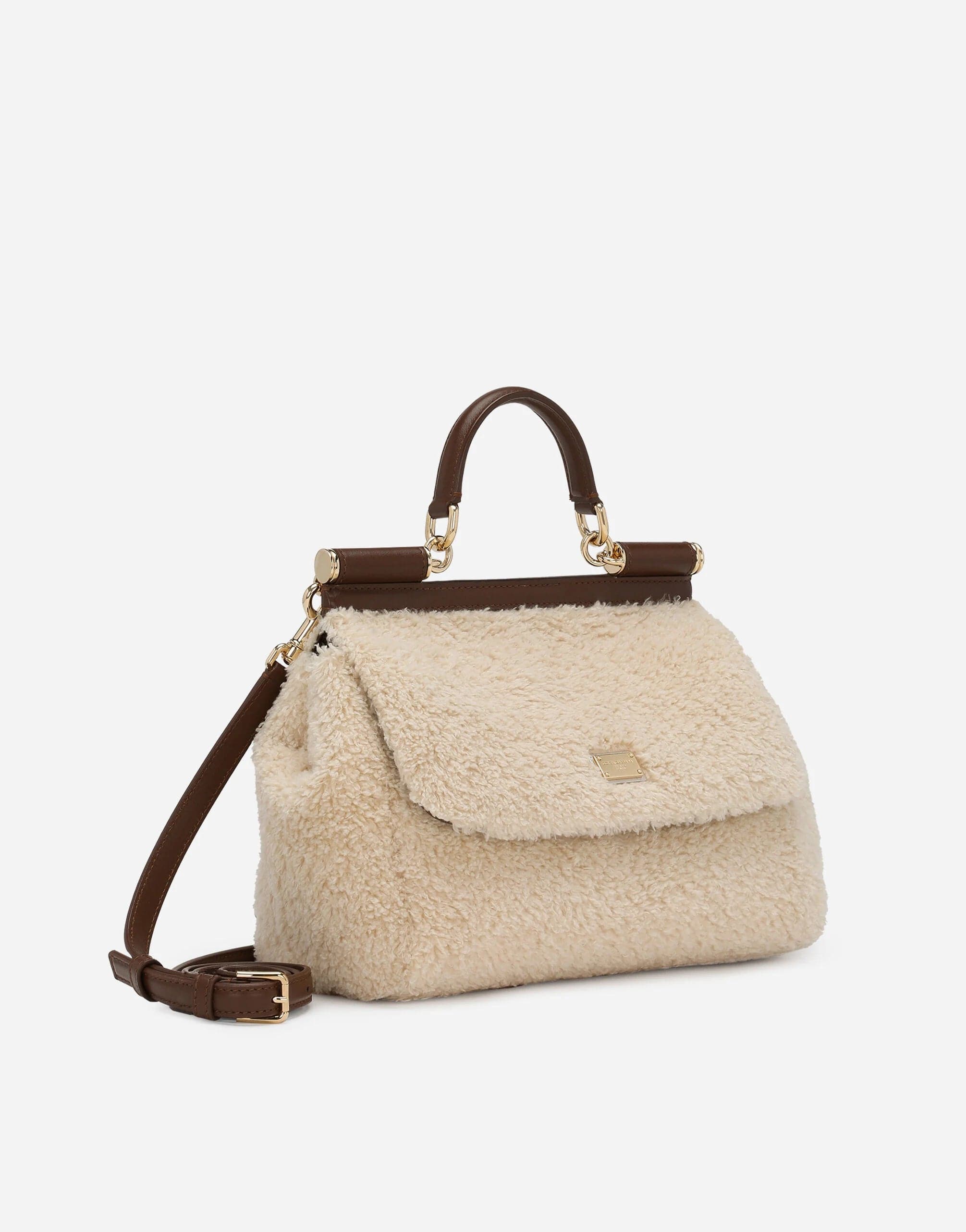 Dolce & Gabbana Large Sicily Shearling Tote