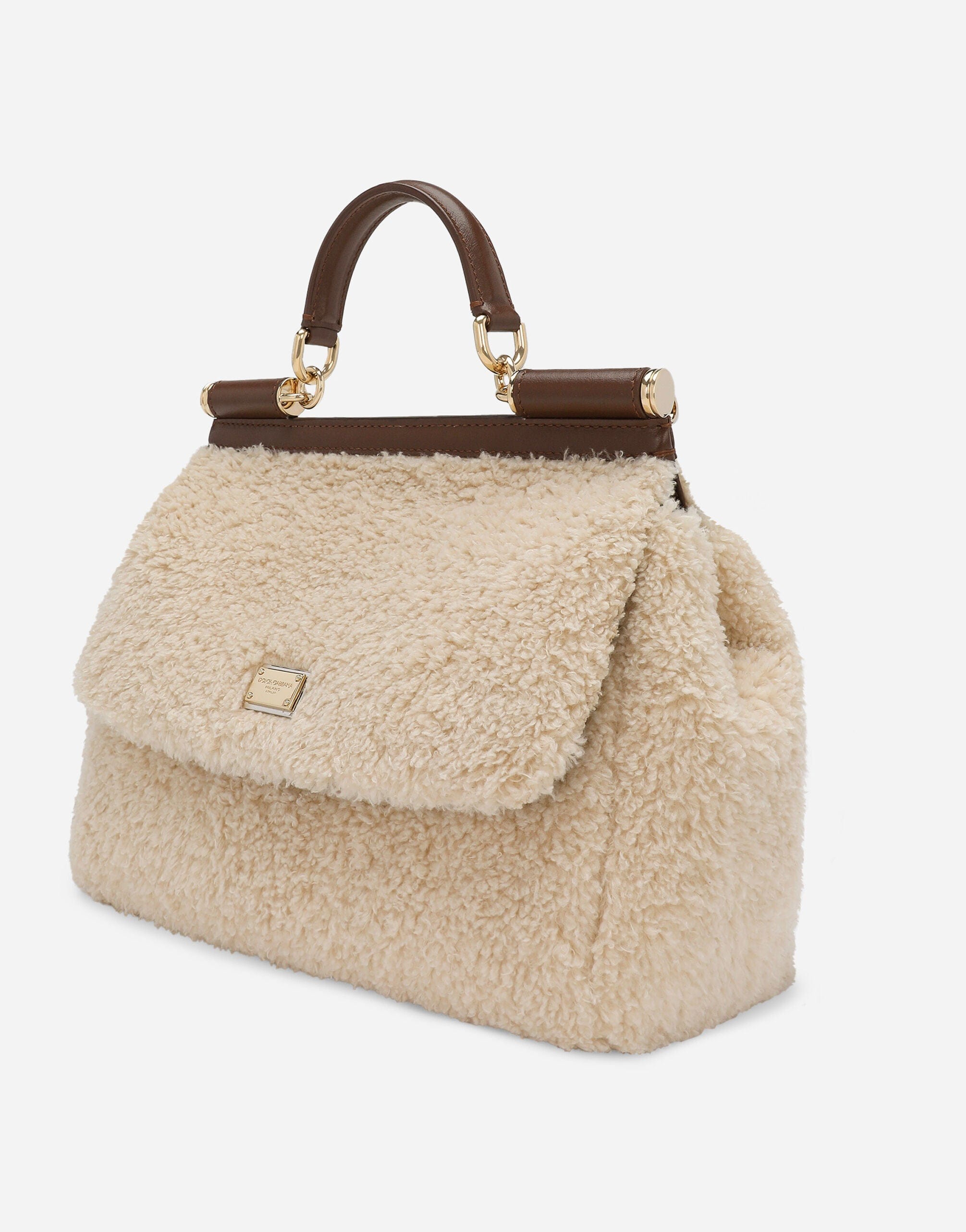 Dolce & Gabbana Large Sicily Shearling Tote