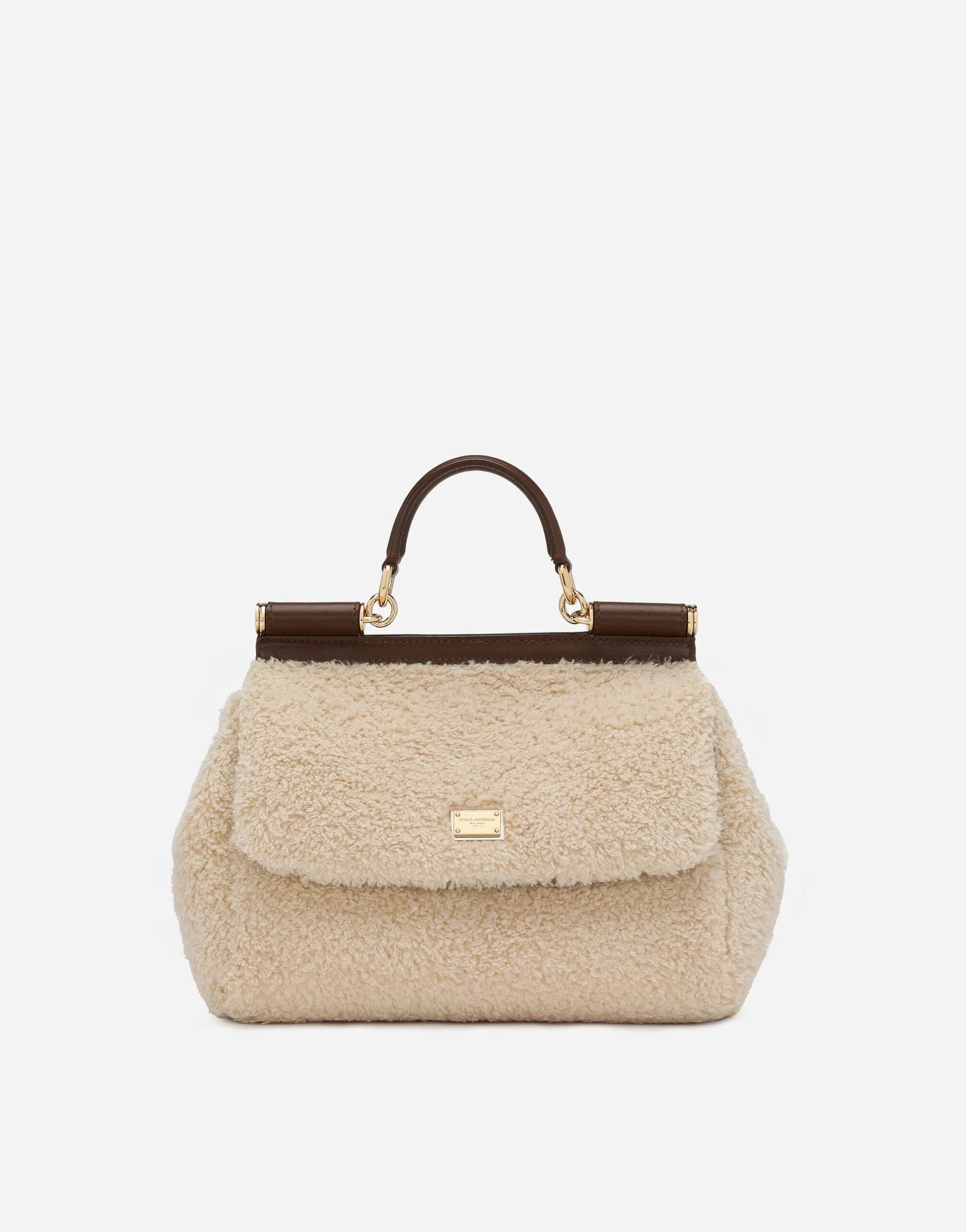 Dolce & Gabbana Large Sicily Shearling Tote