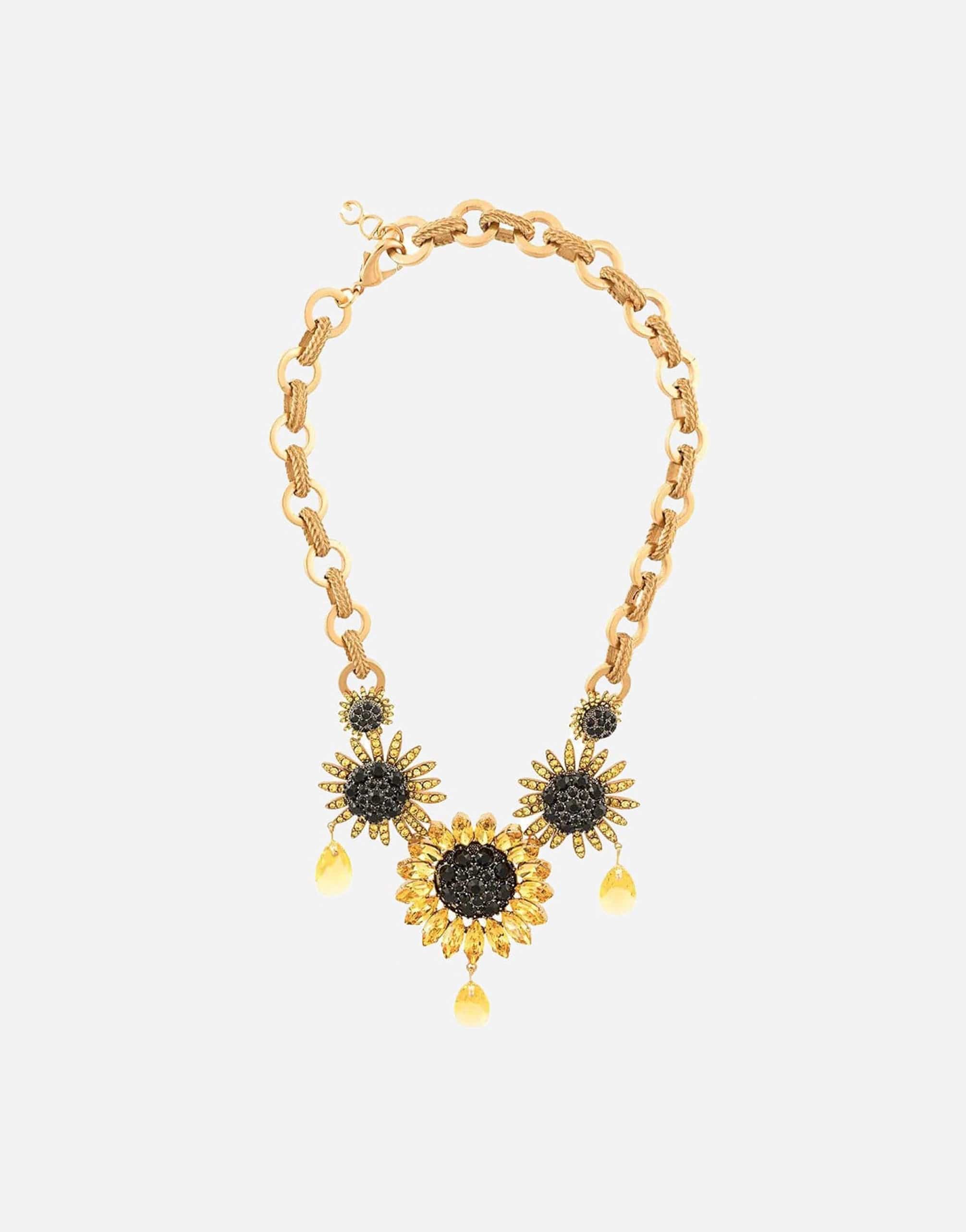 Large Sunflowers Necklace