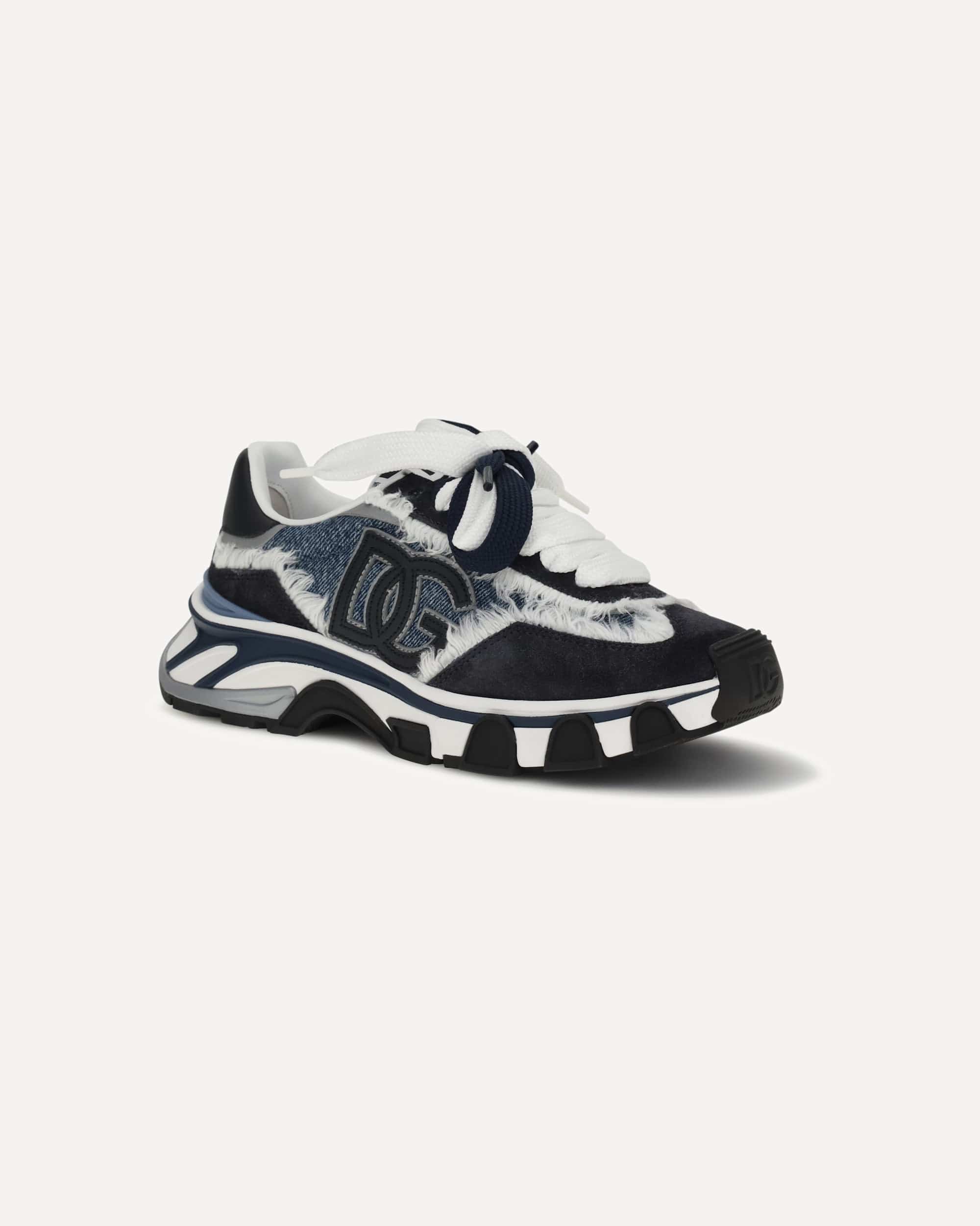 Dolce & Gabbana Leather And Denim Sneakers - alternate view