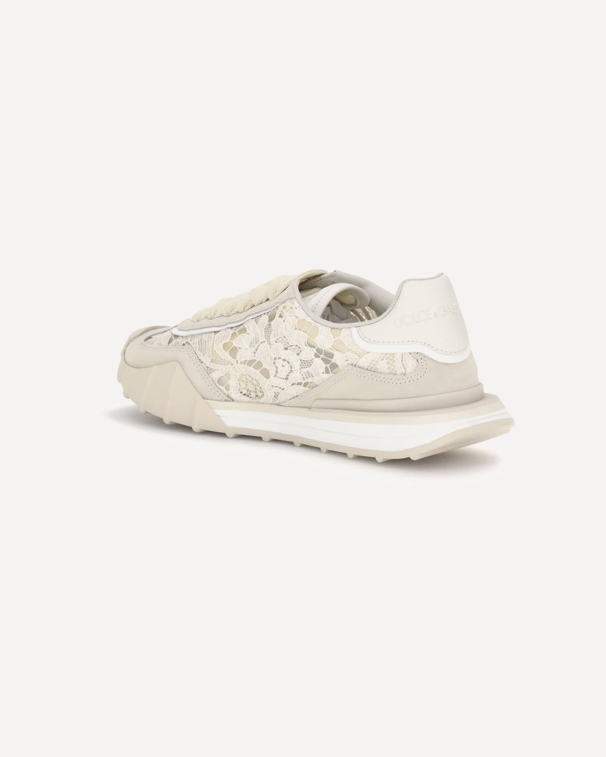 Dolce & Gabbana Dolce & Gabbana Leather And Lace Sneakers
