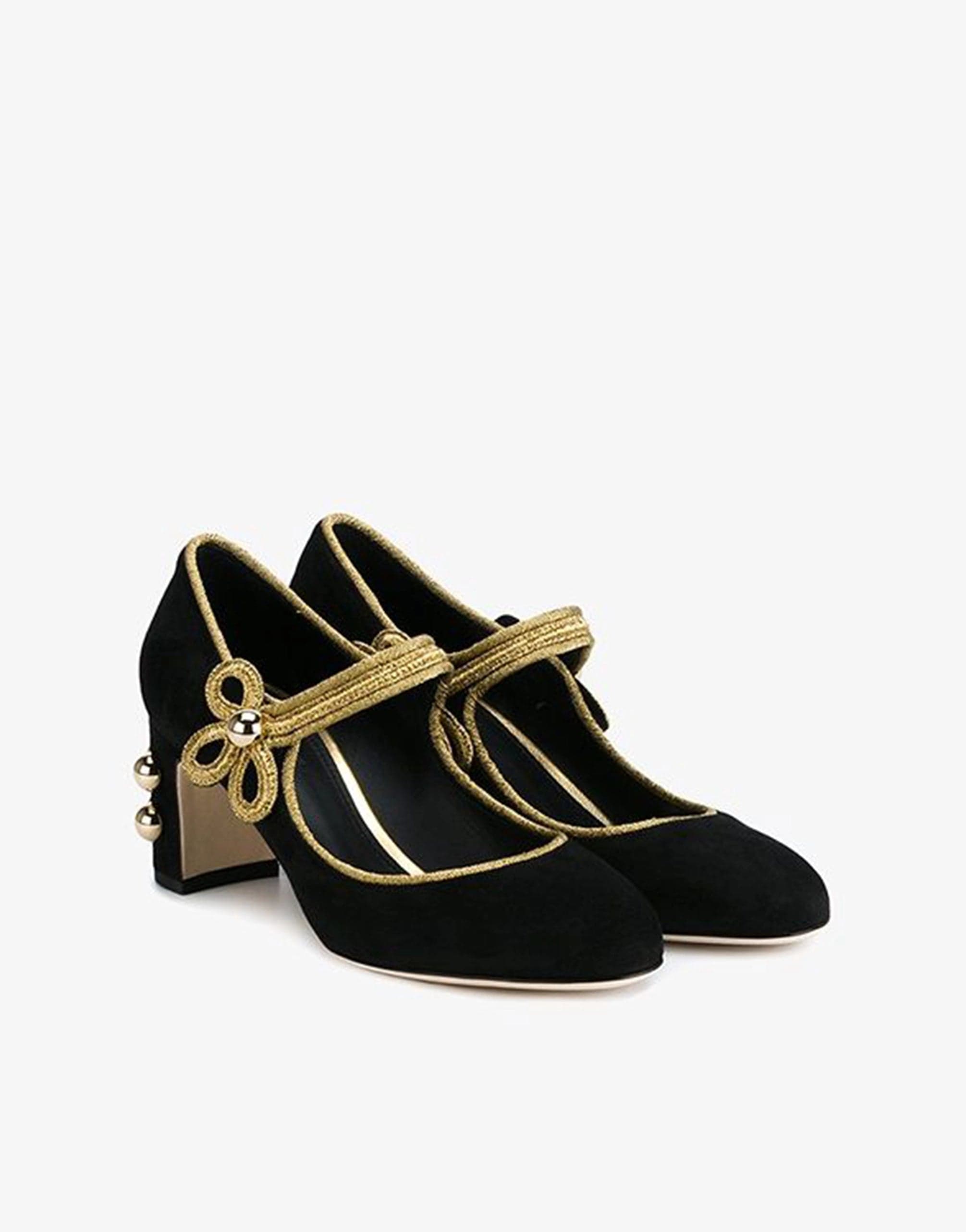 Dolce & Gabbana Leather And Suede Vally Mary Jane pumps