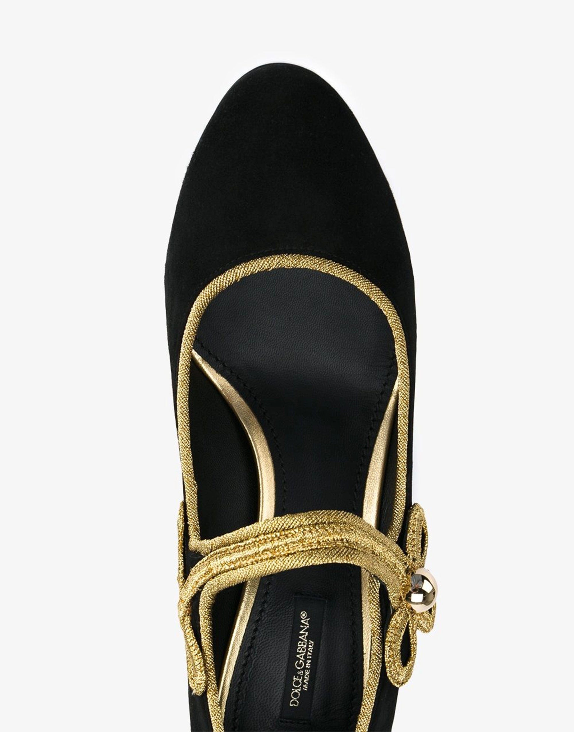 Dolce & Gabbana Leather And Suede Vally Mary Jane pumps