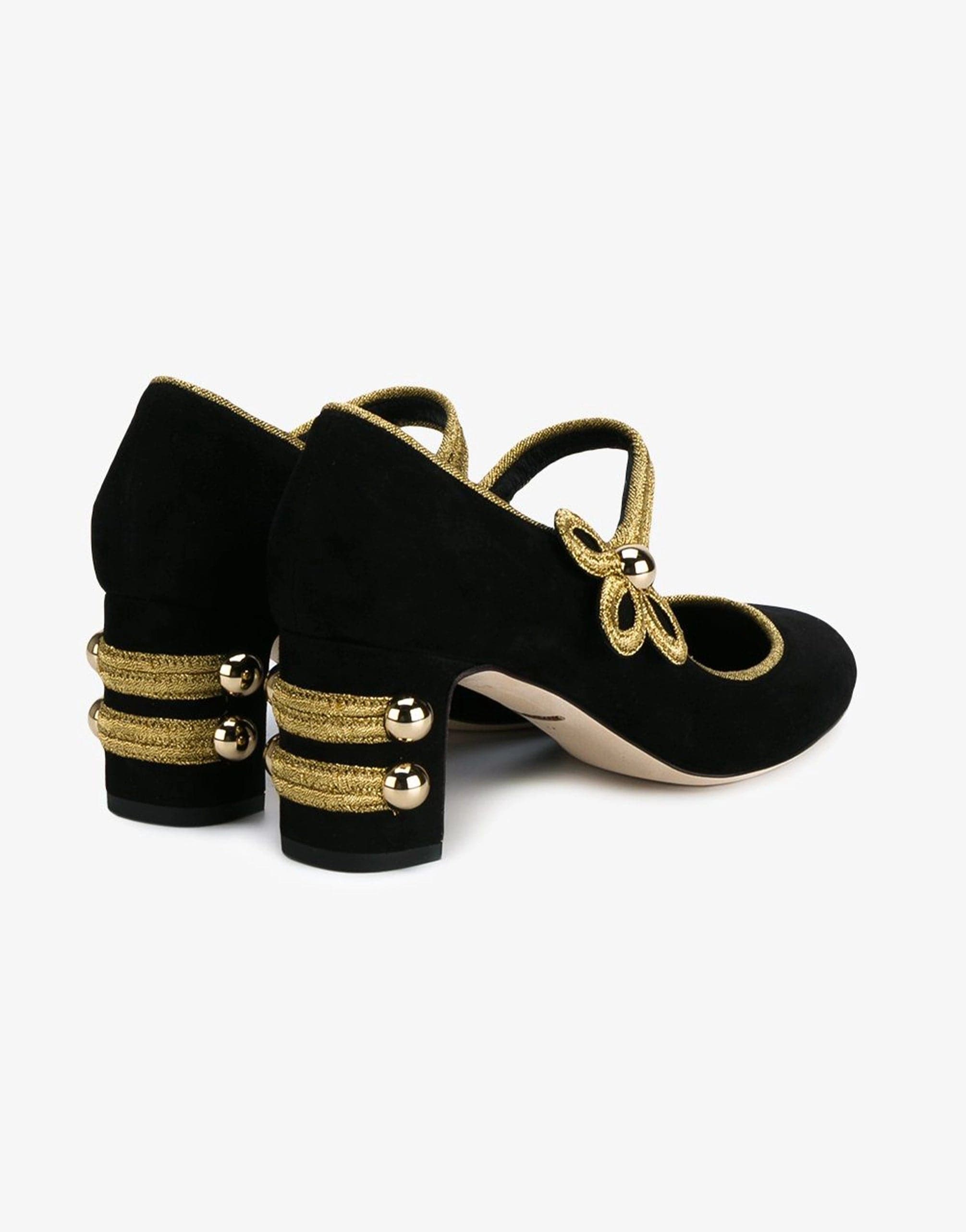 Dolce & Gabbana Leather And Suede Vally Mary Jane pumps