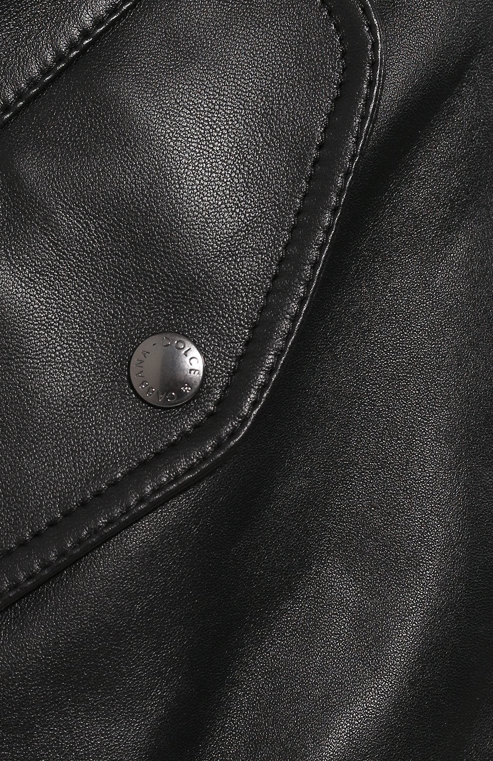 Dolce & Gabbana Leather Blouson Bomber Jacket