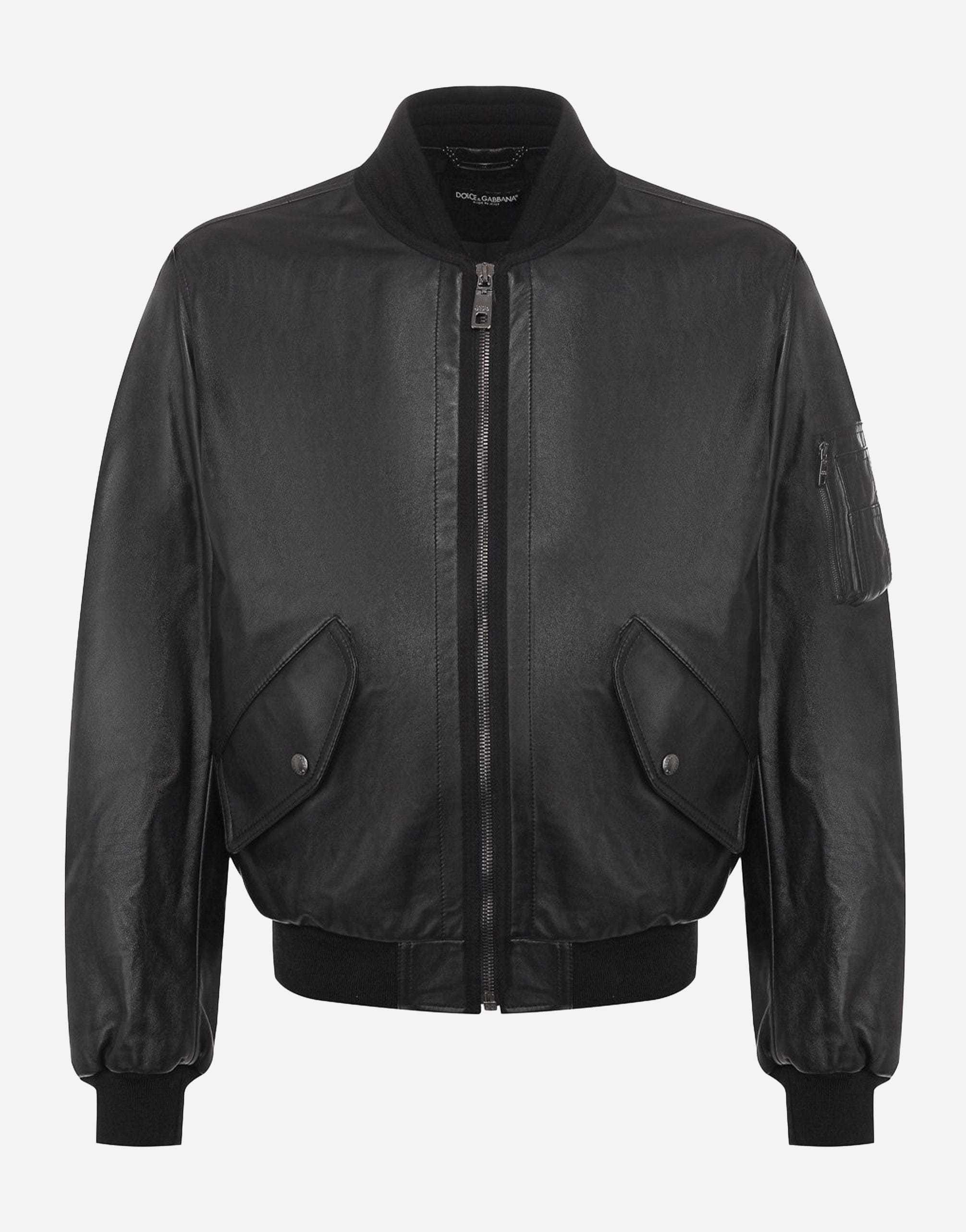 Leather Blouson Bomber Jacket