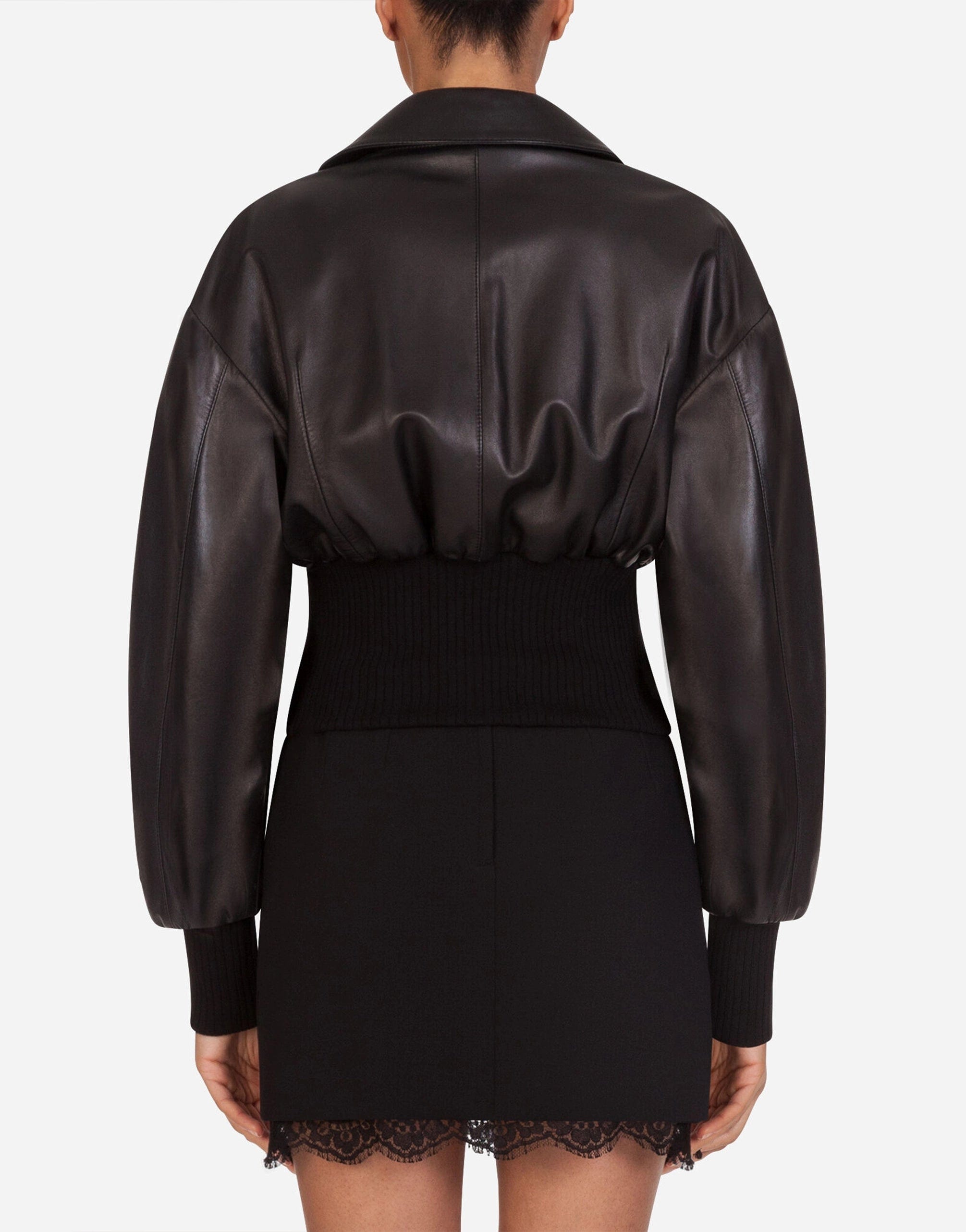 Dolce & Gabbana Leather Bomber Blouson Jacket