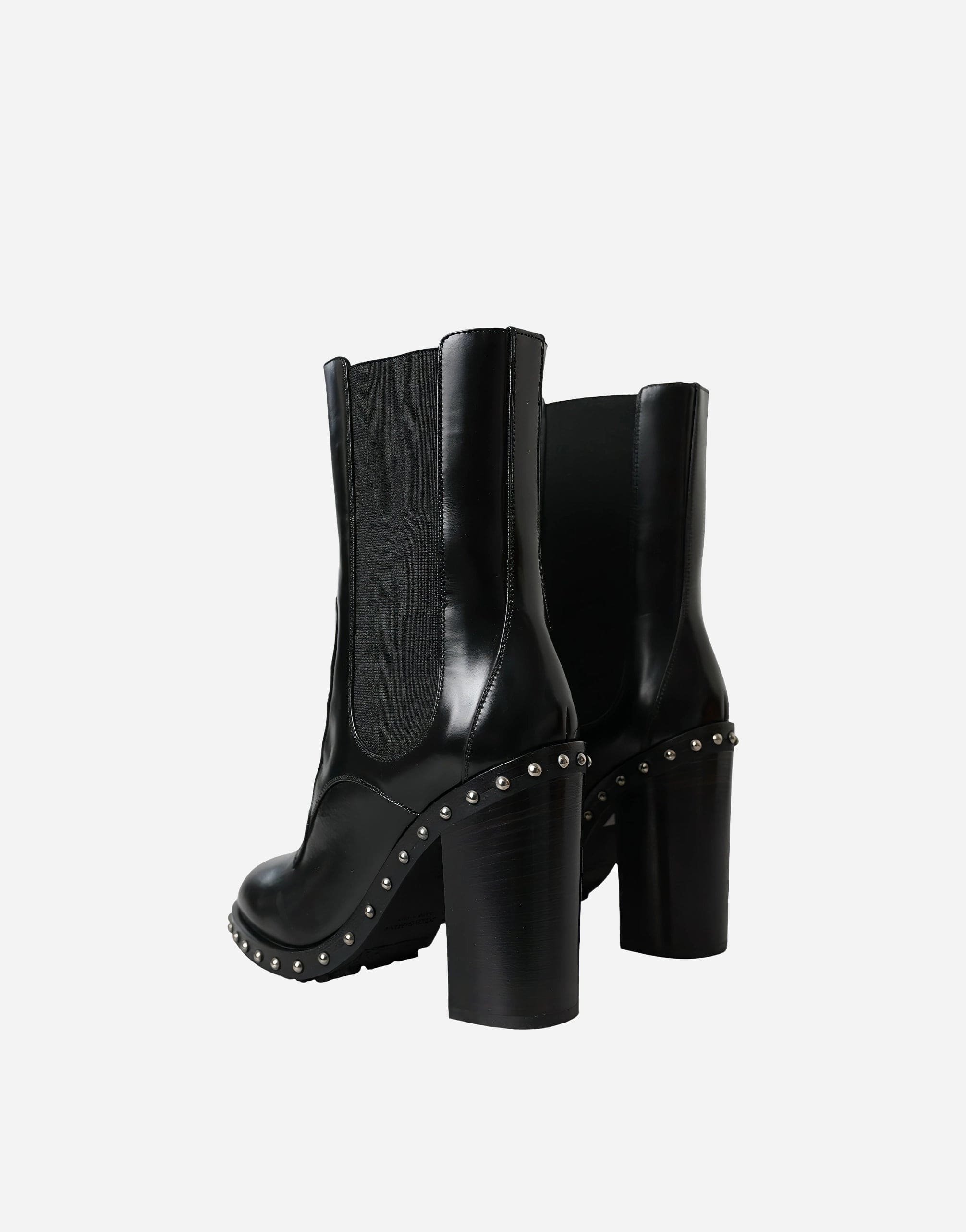 Dolce & Gabbana Leather Boots With Studded Appliqué | Sendegaro TW Dolce & Gabbana Leather Boots With Studded Appliqué | Sendegaro TW
