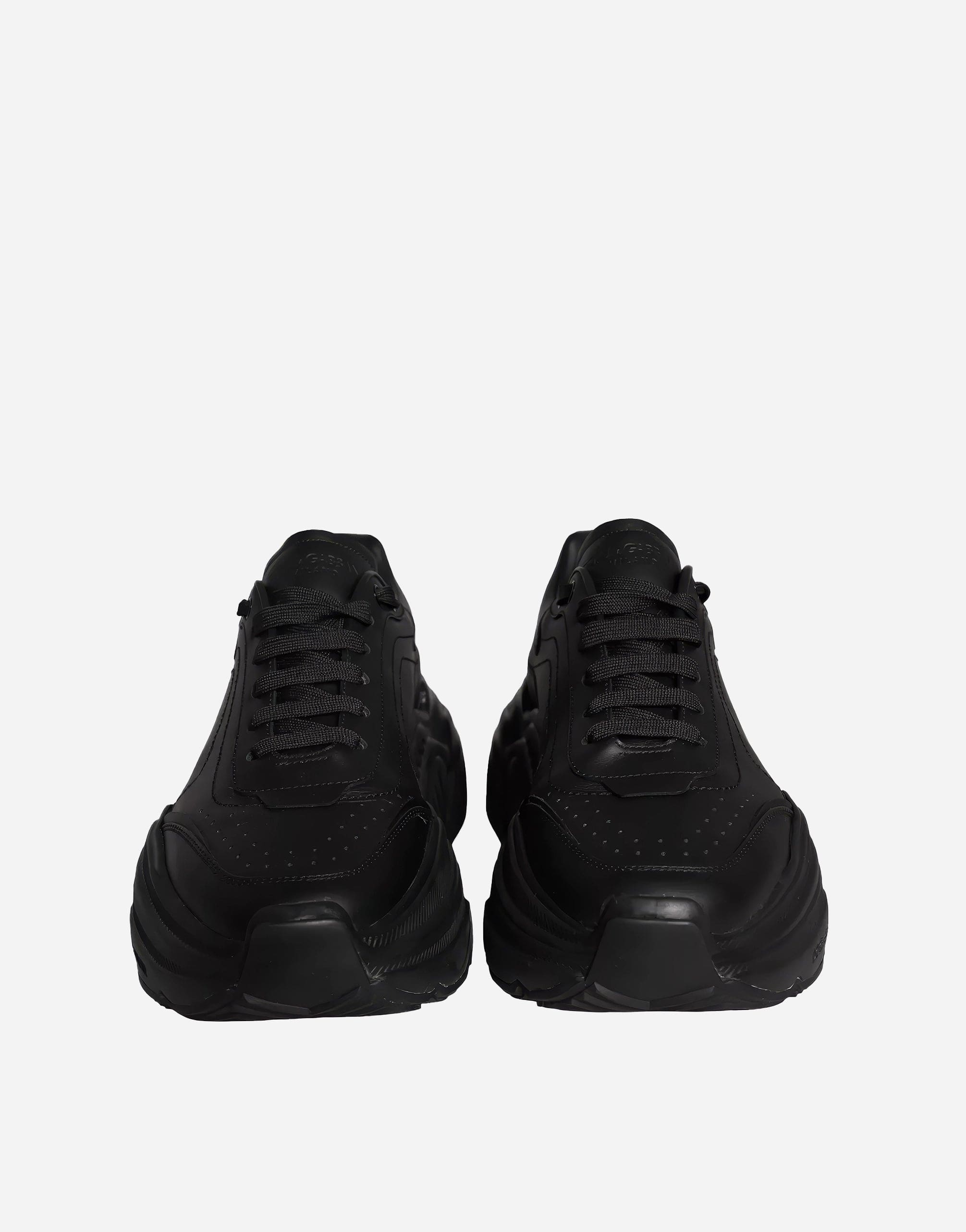 Dolce & Gabbana Leather Daymaster Sneakers In Black