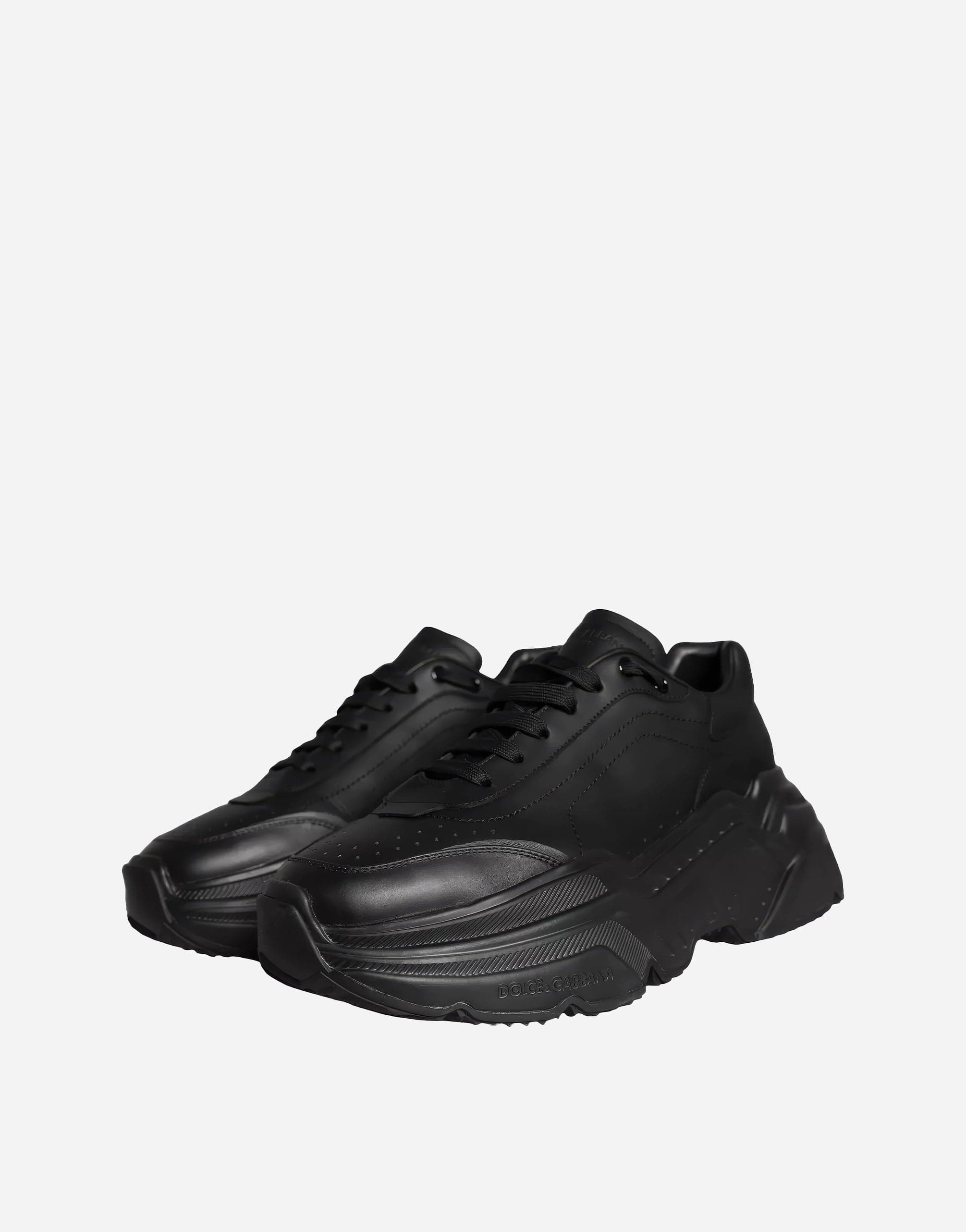 Dolce & Gabbana Leather Daymaster Sneakers In Black