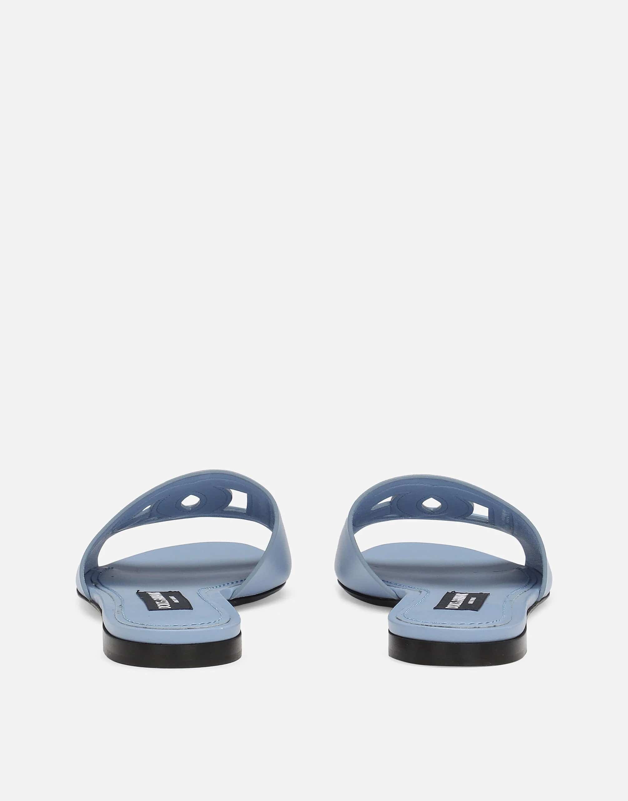 Dolce & Gabbana Leather DG Logo Sliders