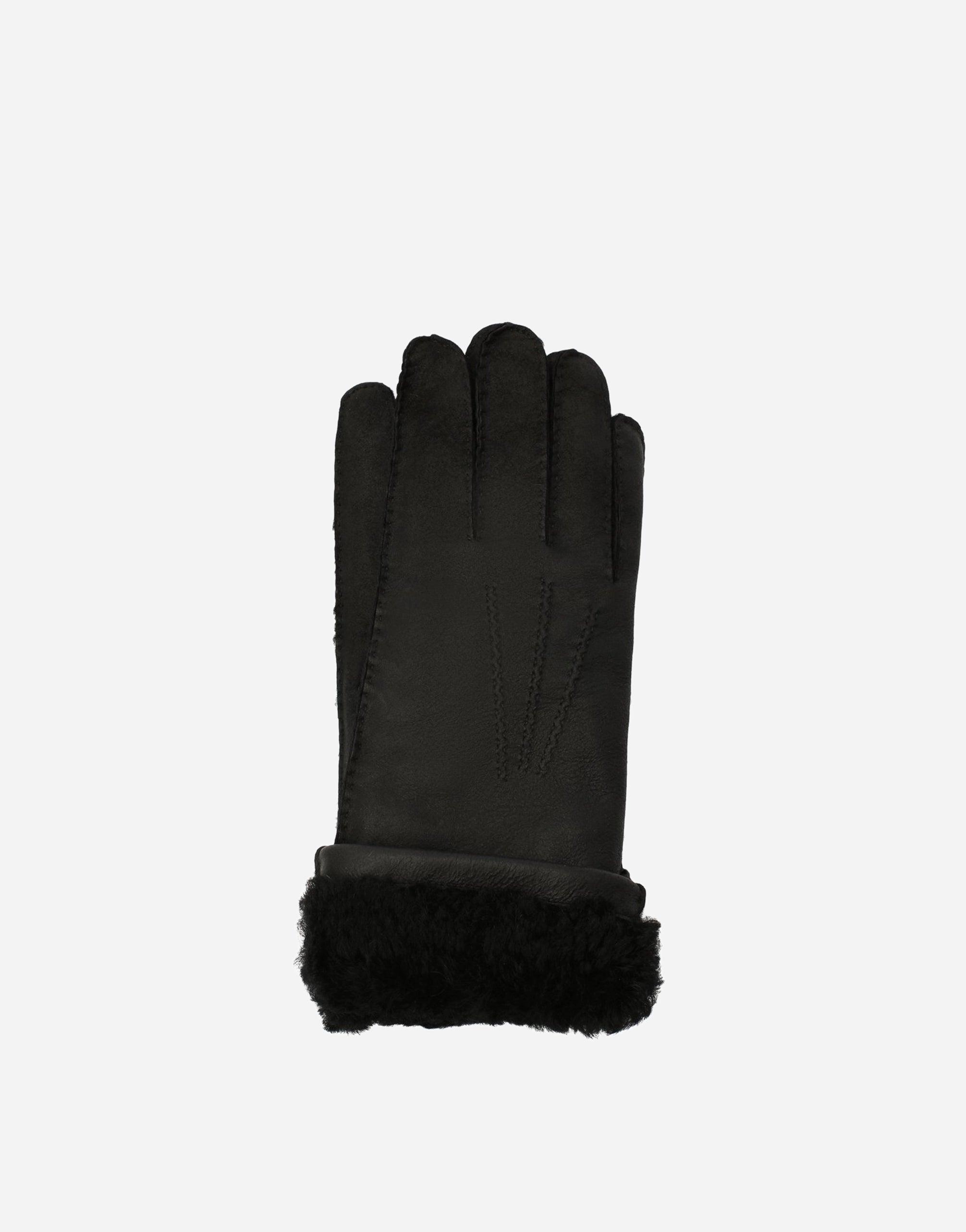 Dolce & Gabbana Leather Gloves With Fur