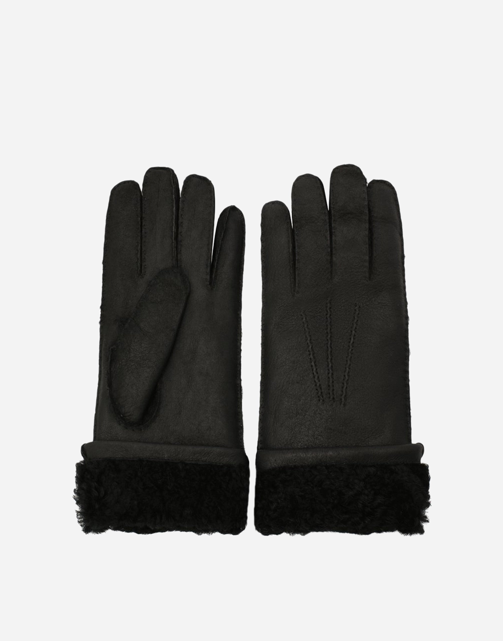 Dolce & Gabbana Leather Gloves With Fur