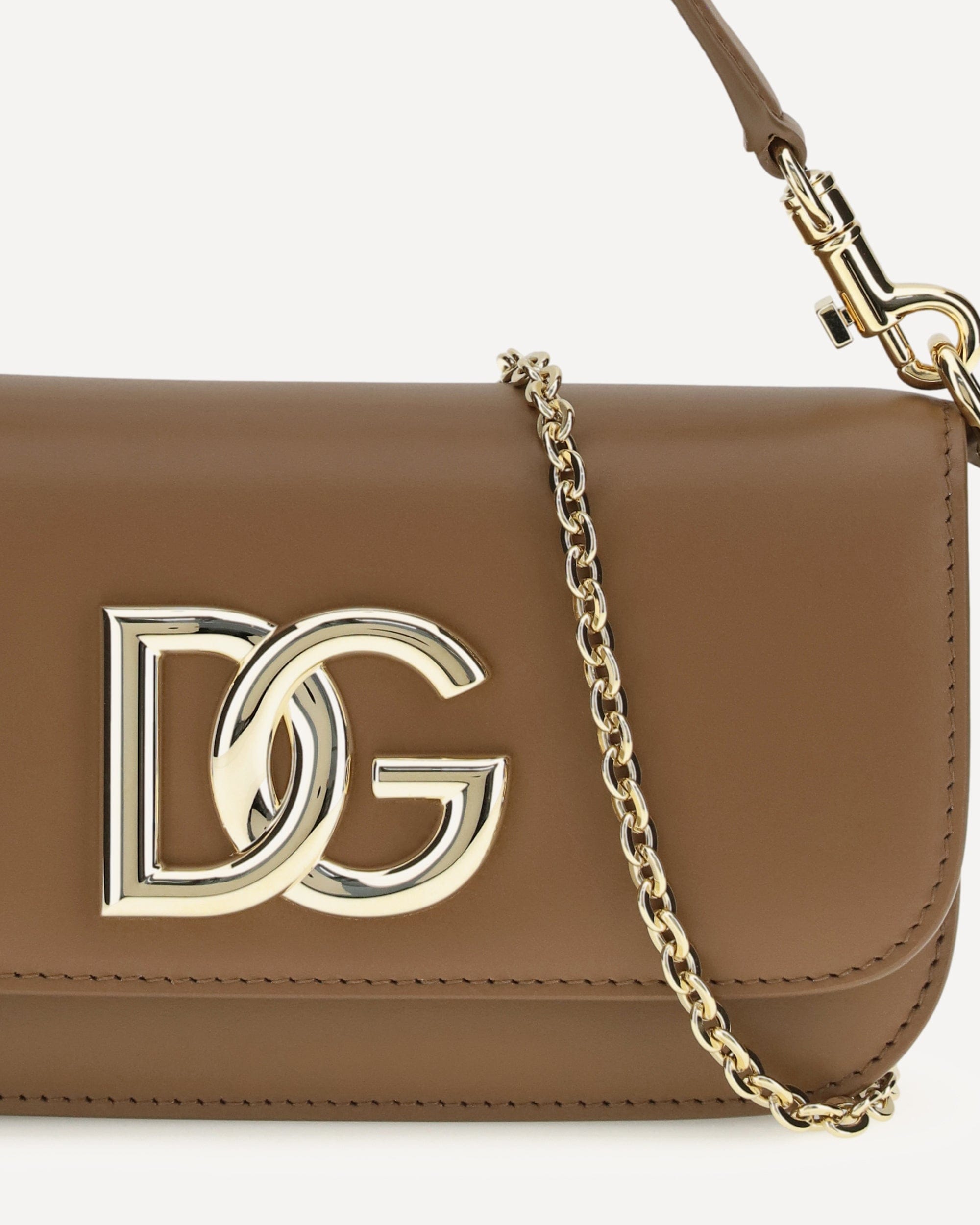 Dolce & Gabbana Leather Handbag With Chain Strap