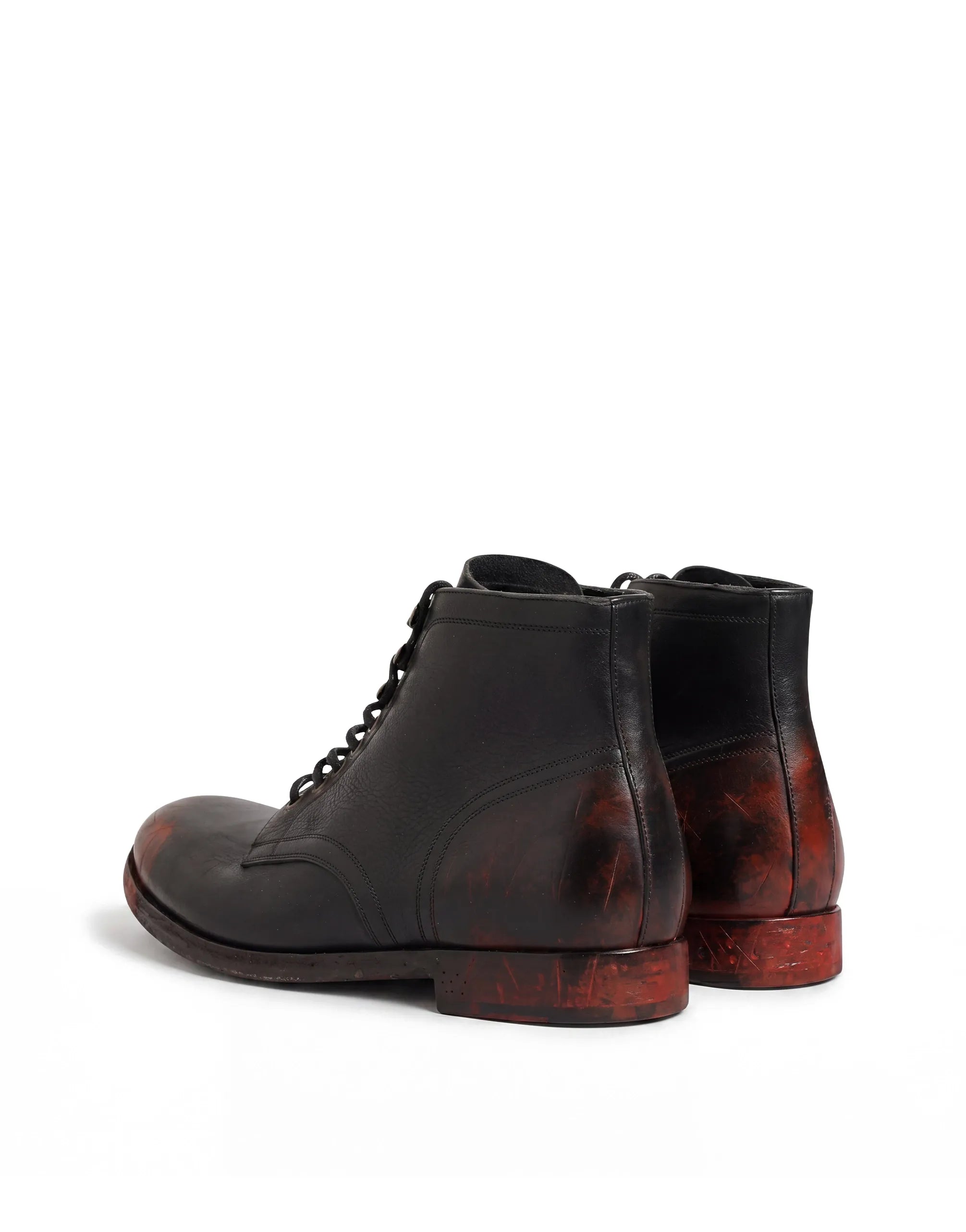 Dolce & Gabbana Leather Lace-Up Ankle Boots