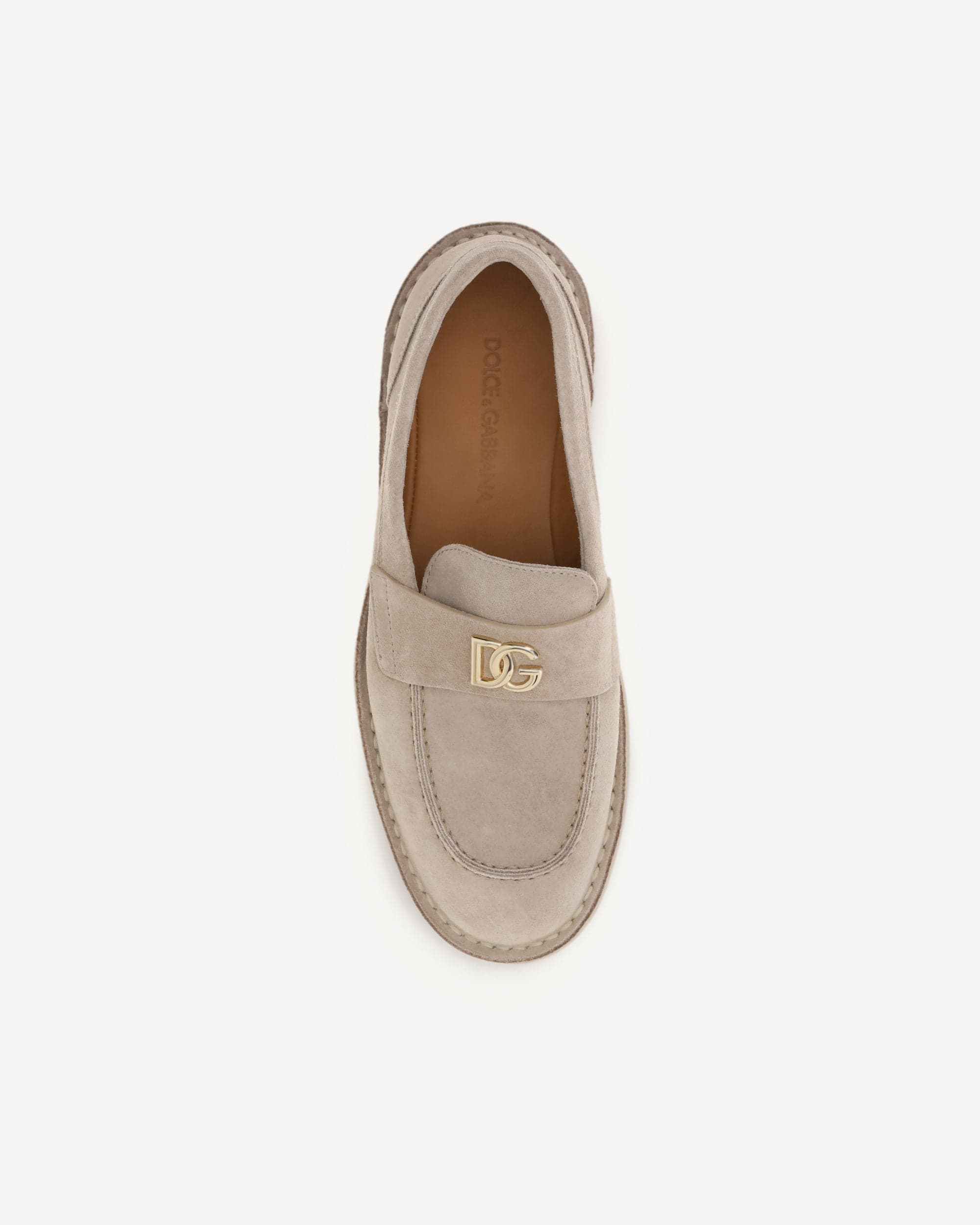 Dolce & Gabbana Leather Loafers With D&g Plaque