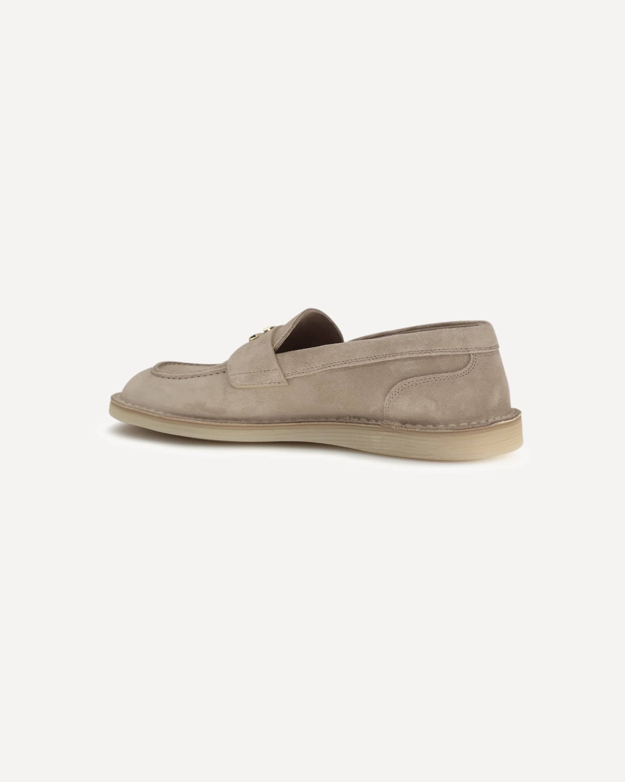 Dolce & Gabbana Leather Loafers With D&g Plaque