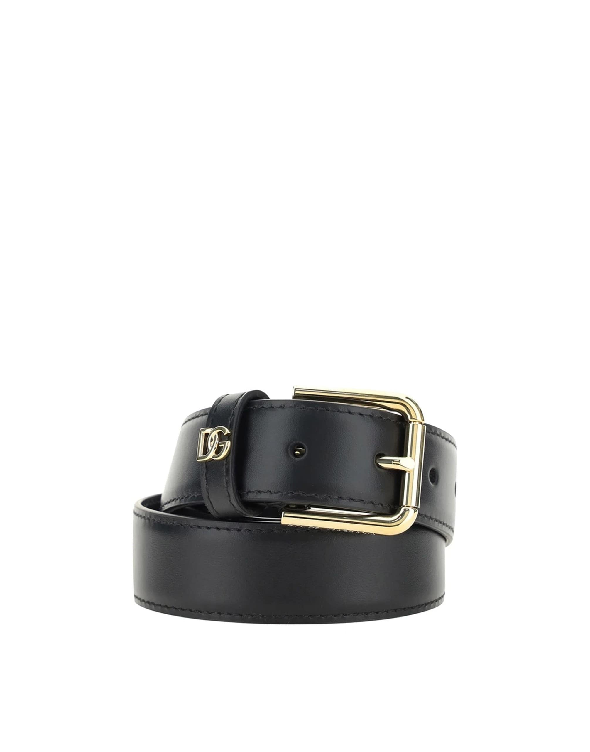 Dolce & Gabbana Leather Logo Belt