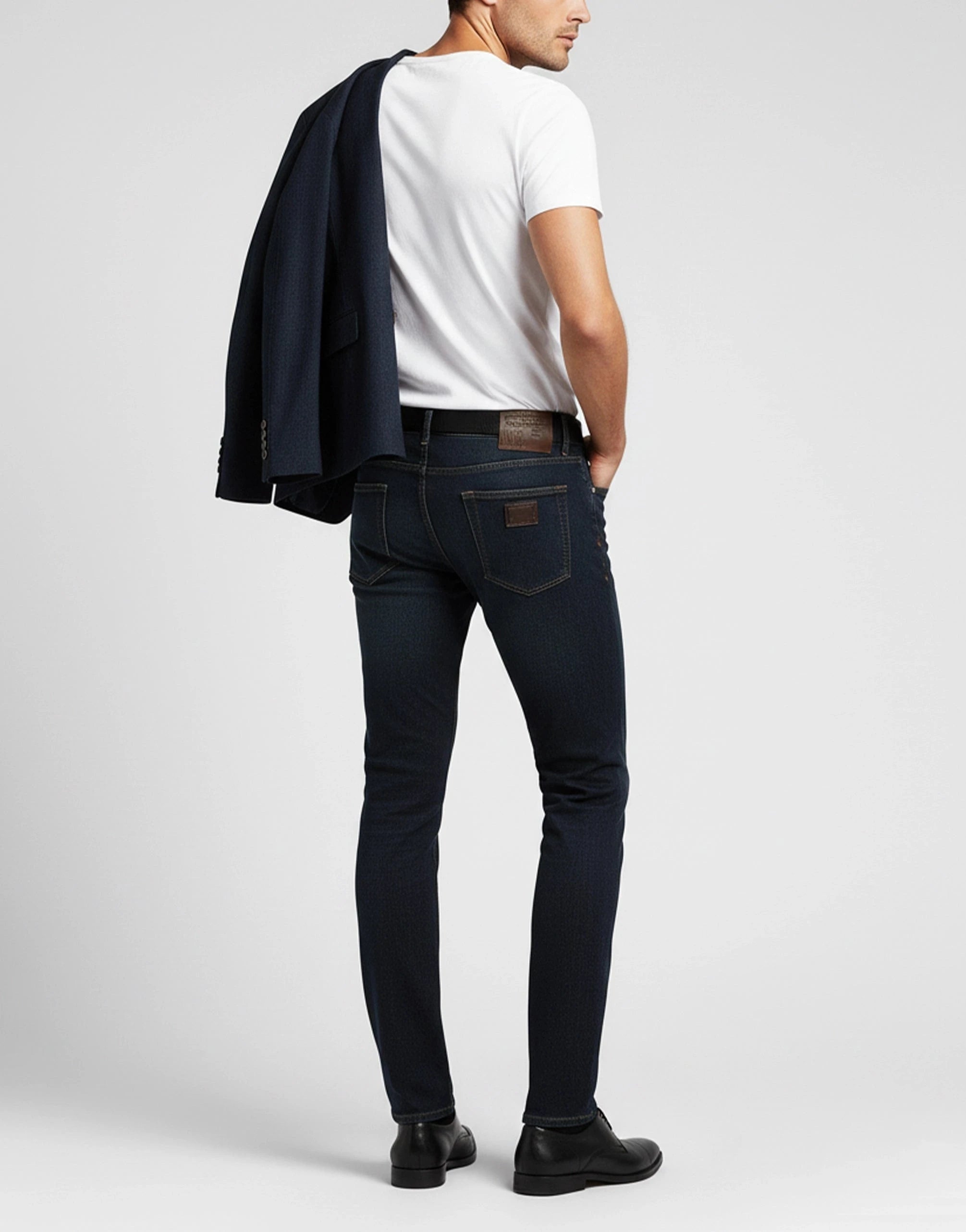 Dolce & Gabbana Skinny-Jeans mit Lederpatch