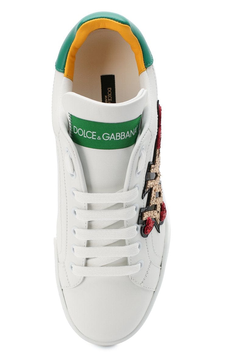 Dolce & Gabbana Leather Portofino Love Sneakers