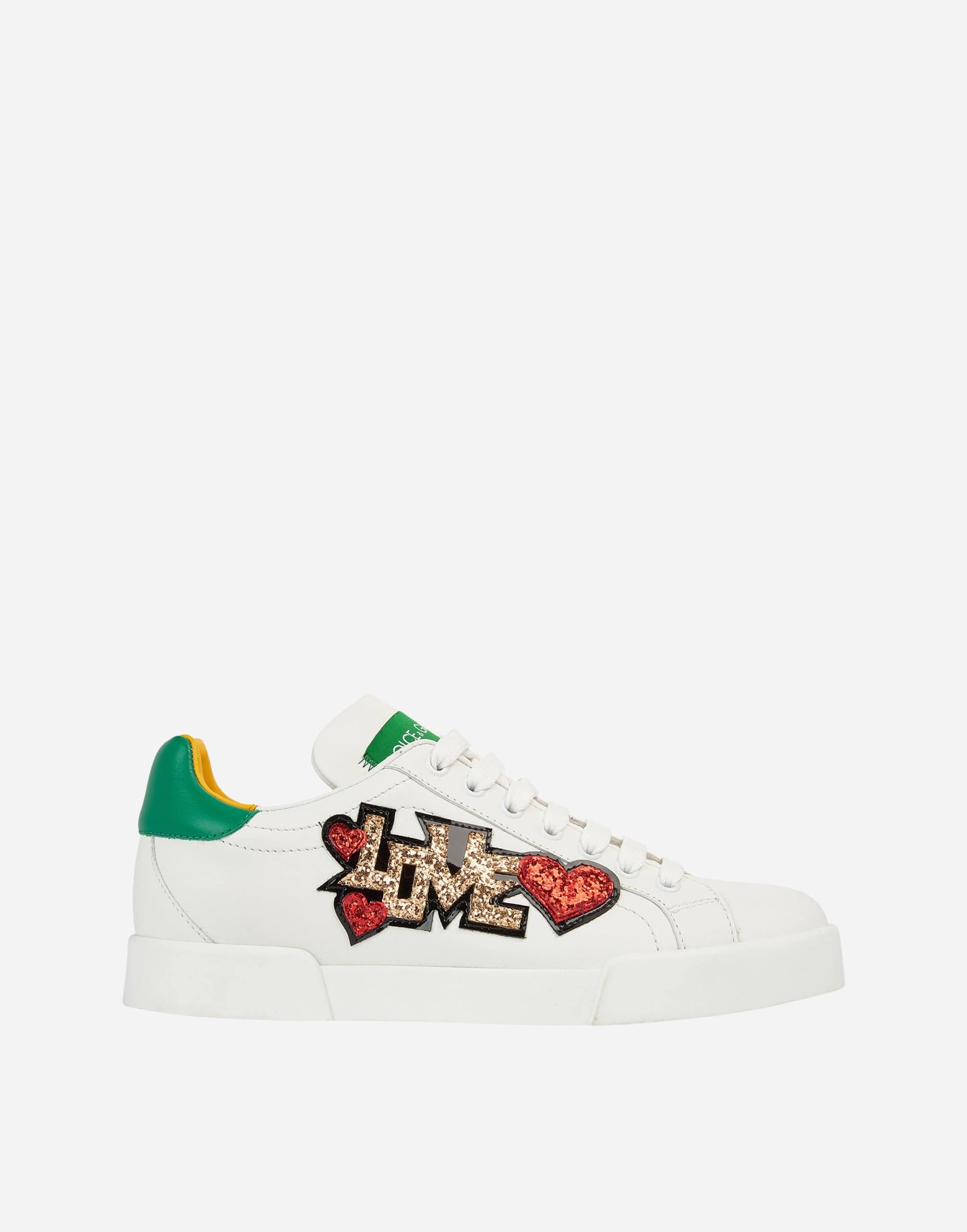 Dolce & Gabbana Leather Portofino Love Sneakers