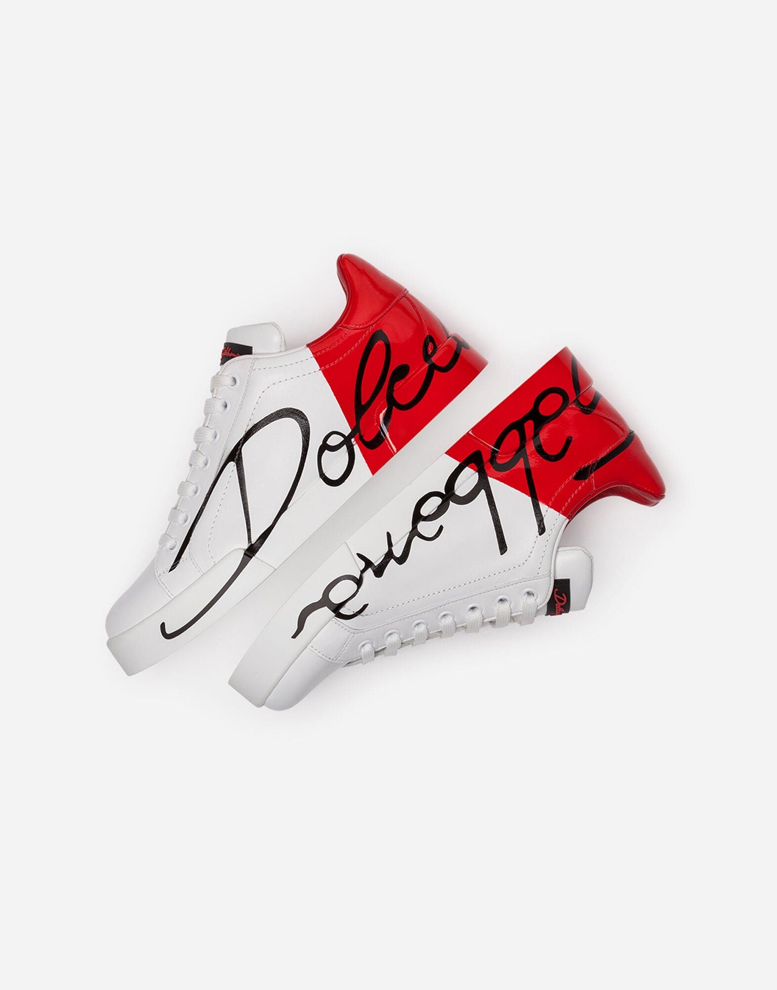 Dolce & Gabbana Leather Portofino Signature Sneakers