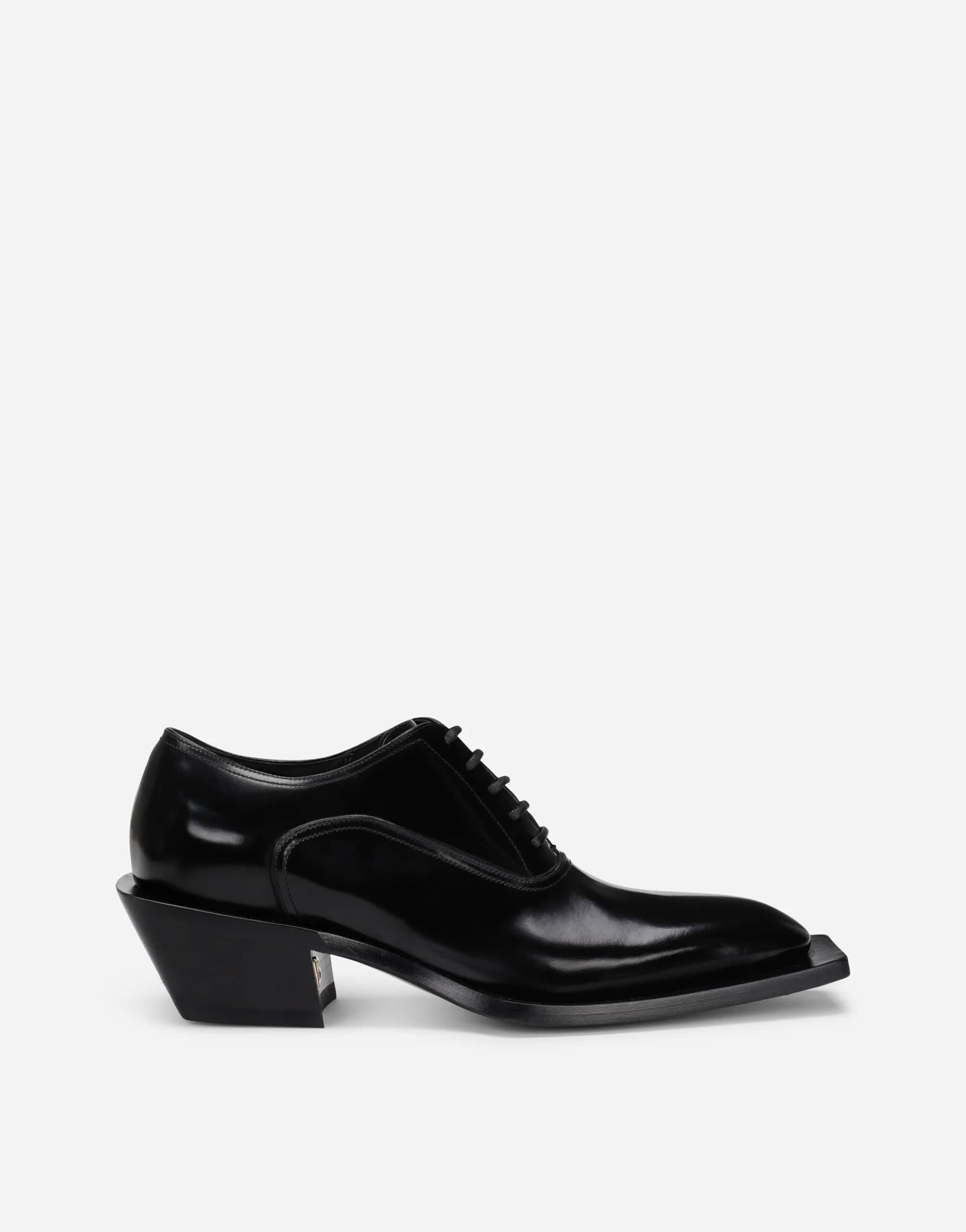 Dolce & Gabbana Leather Shiny Tex Oxford Shoes