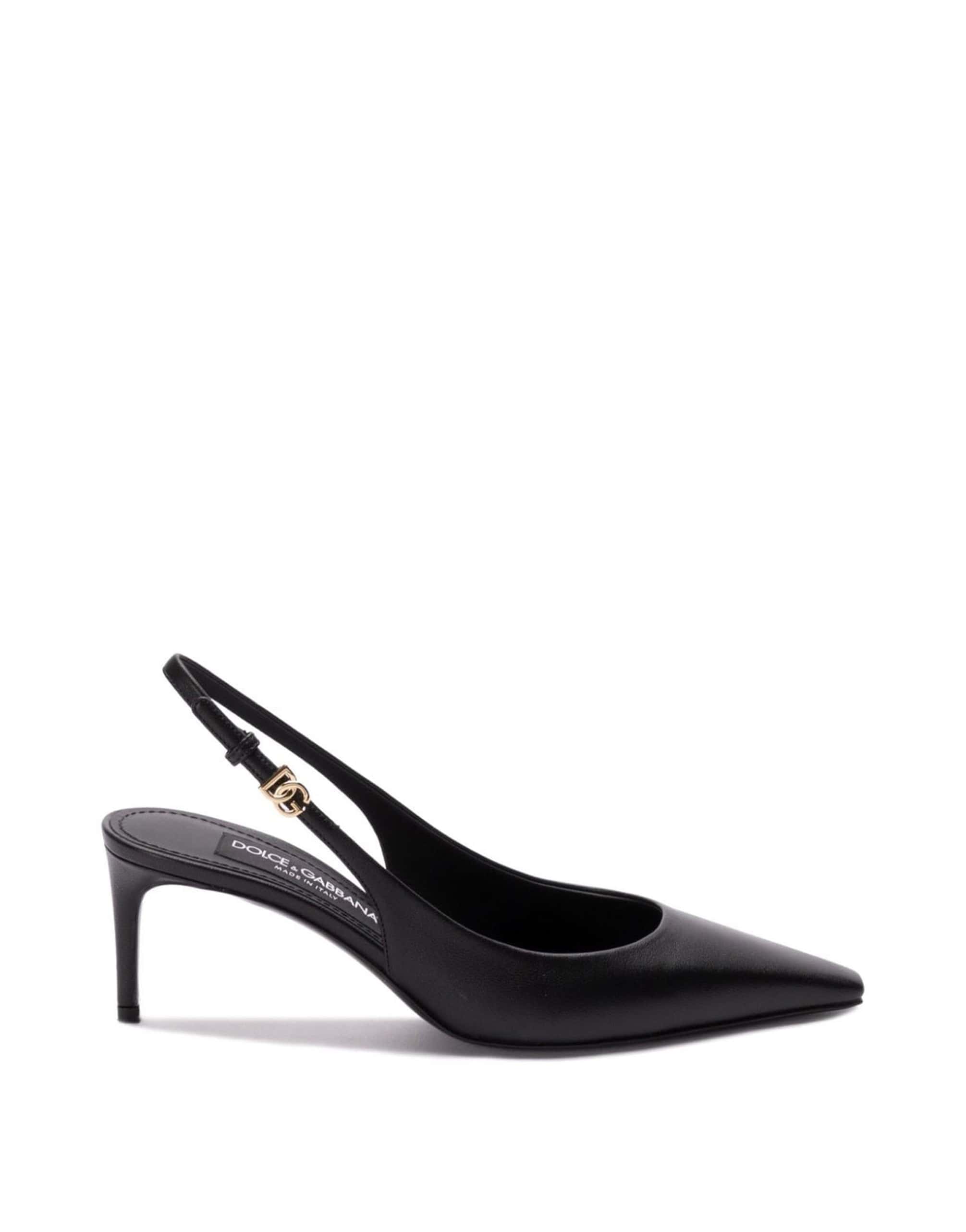 Dolce & Gabbana Leather Slingback Pumps With 6 Cm Heel