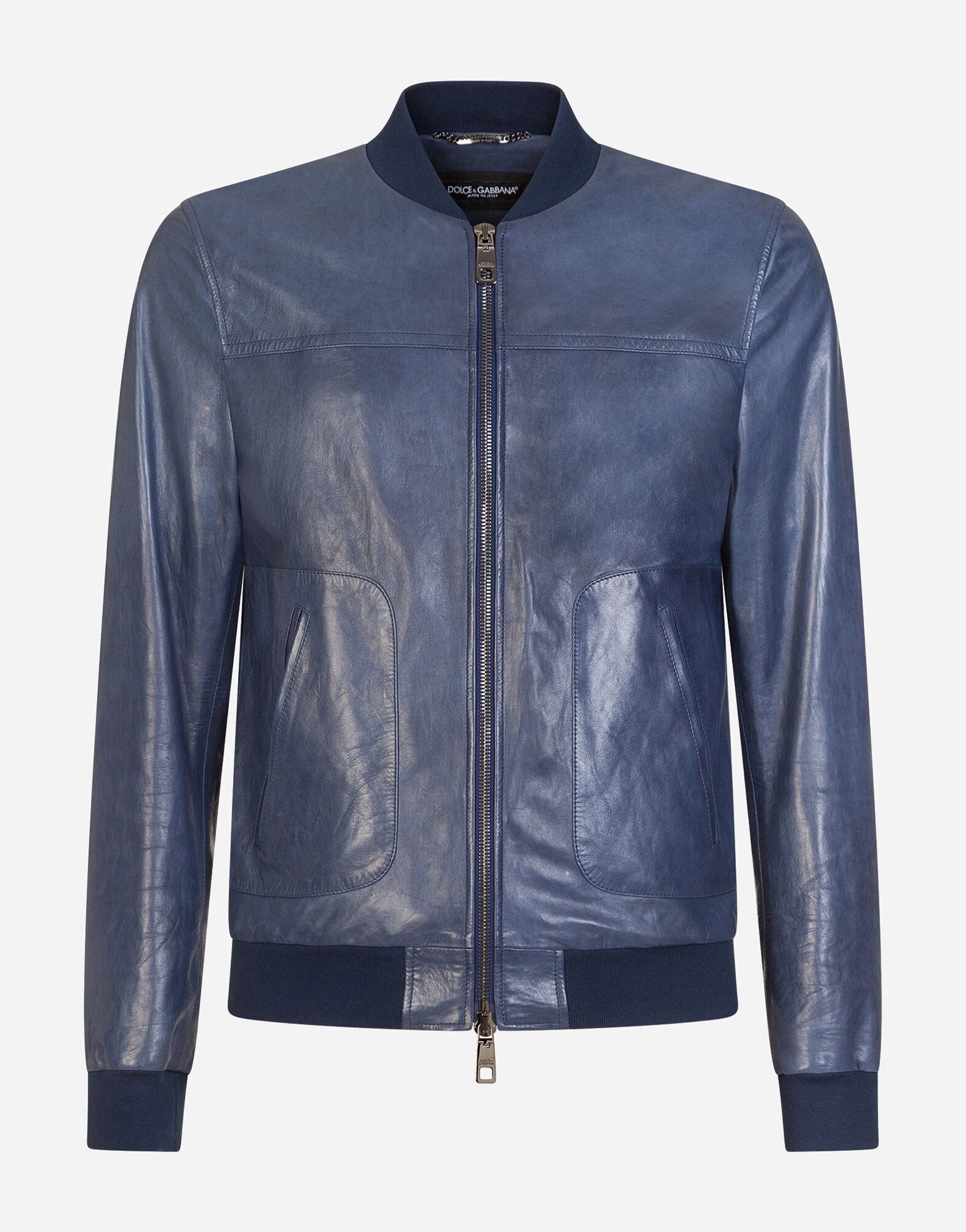 Dolce & Gabbana Leather Zip-Up Jacket